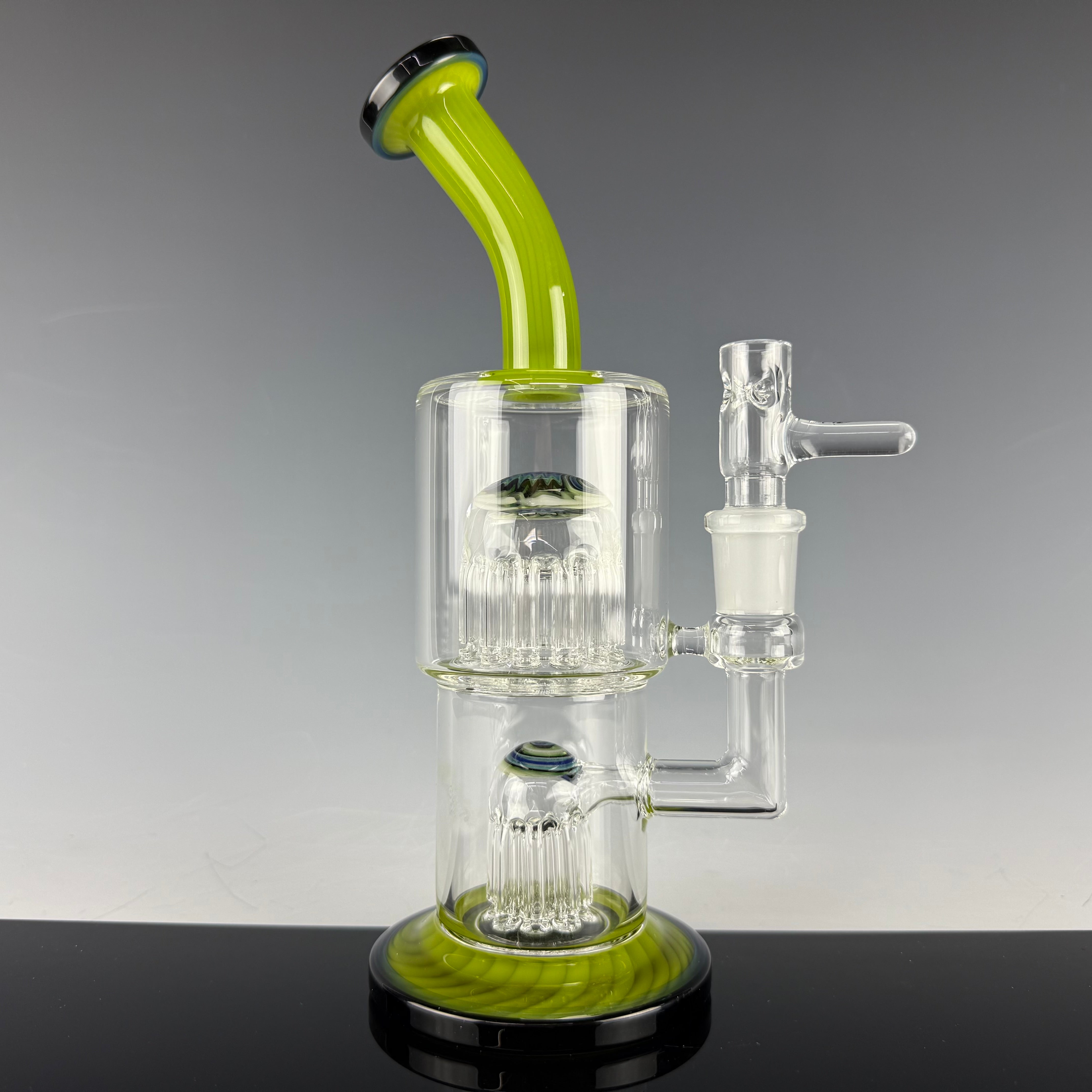 "Green & Dark Blue"(Full Color) Double Macro XL by Toro Glass
