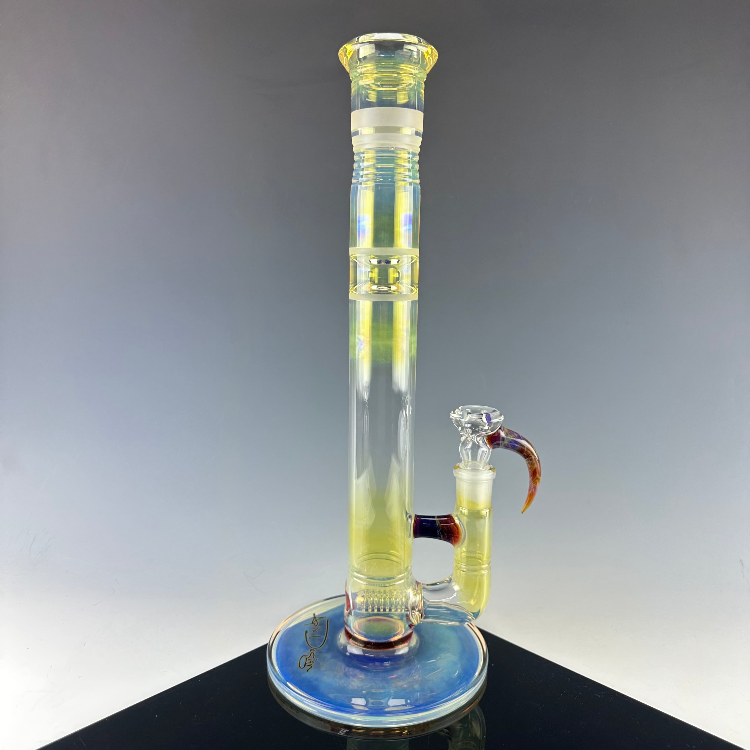 "Amber Purple & Gold Ruby" Fumed Stemline 45 X 5mm by Apix Designs