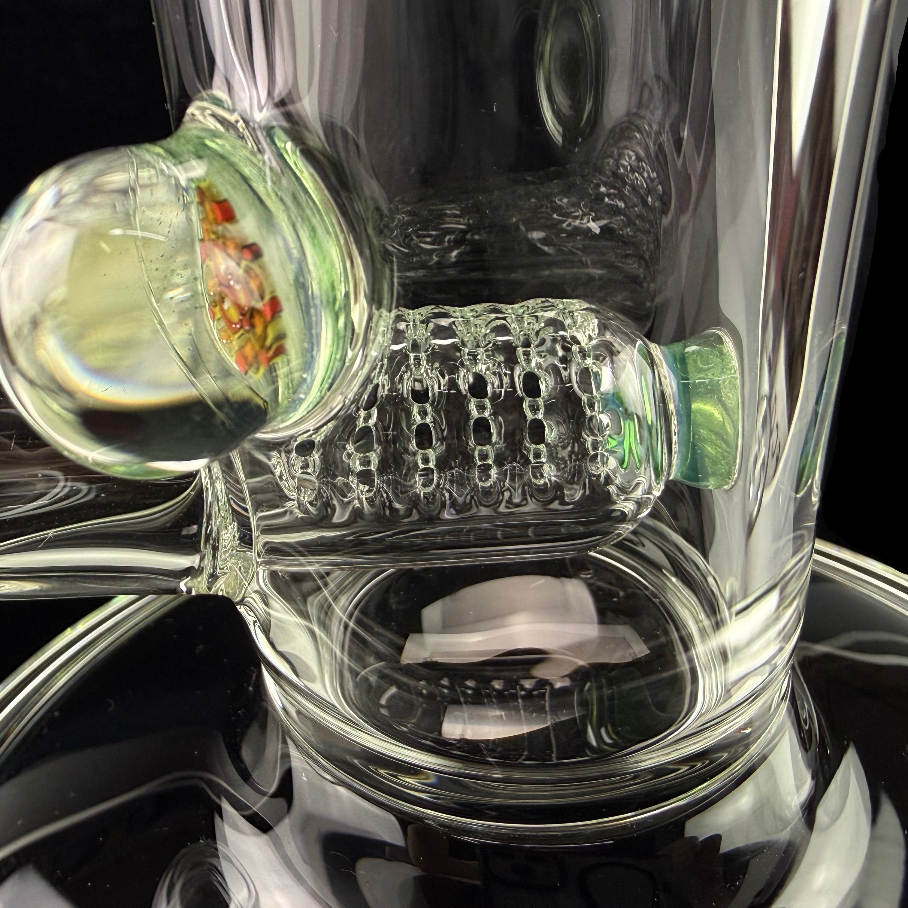 MA "Green Stardust X Ghost" Bishop Stemline 20mm 6 Cut UpGrid + 2 Millies by Sovereignty Glass