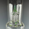 "Egyptian Green" Partial Accent Straight Neck Solid Foot Pillar Perc by Sovereignty Glass