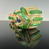 "Silver Strike & Green Stardust" Spune by Salt Glass