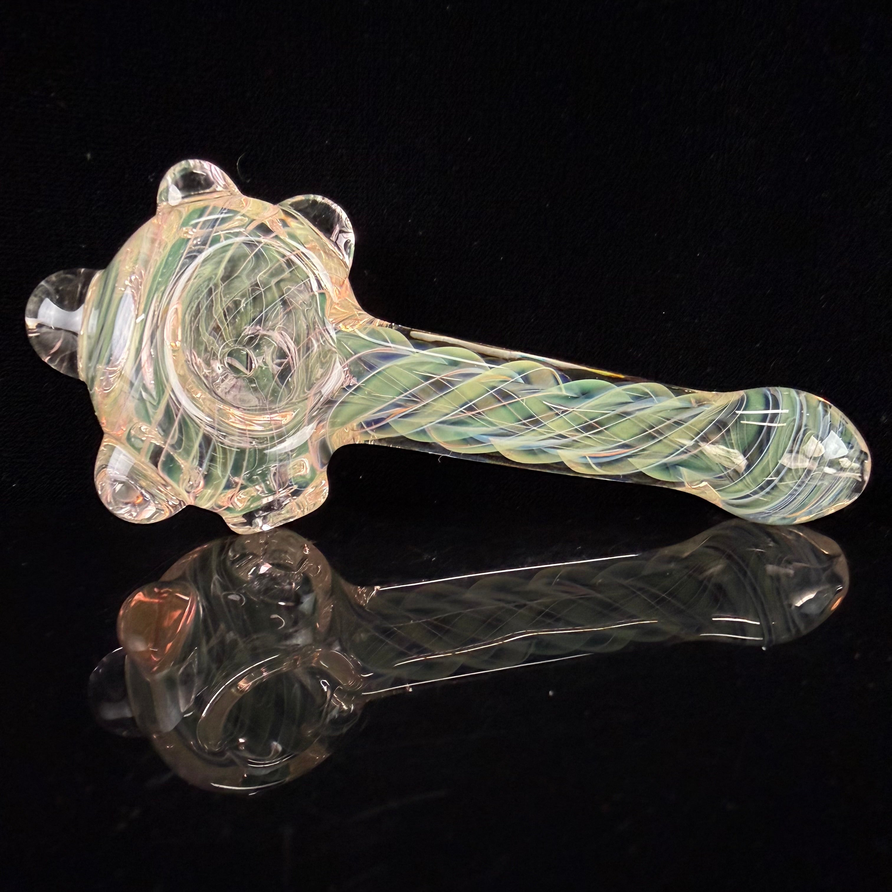 Mini Gold & Silver Fumed Handpipe by Carsten Carlile