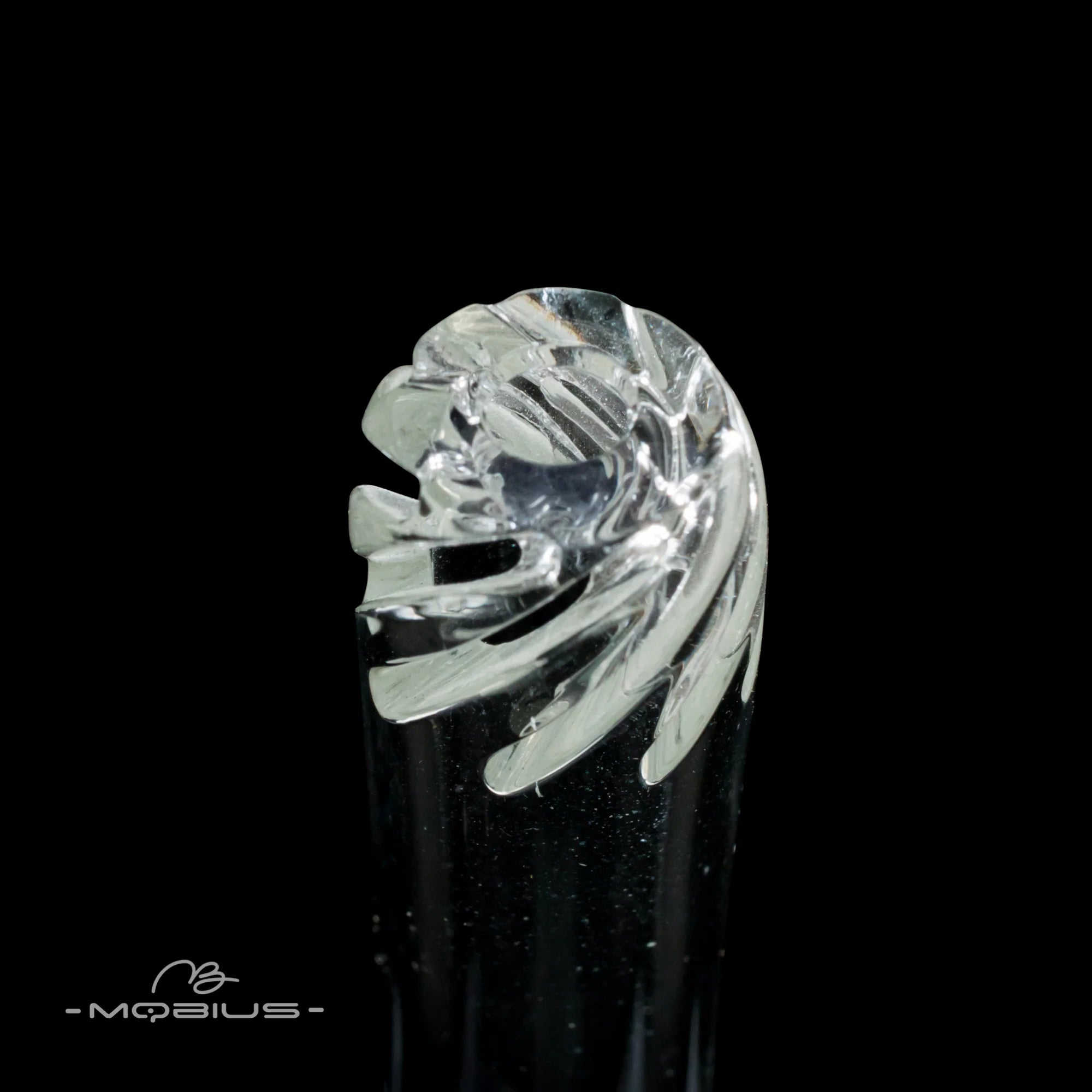 Rifled Downstem by Mobius Glass