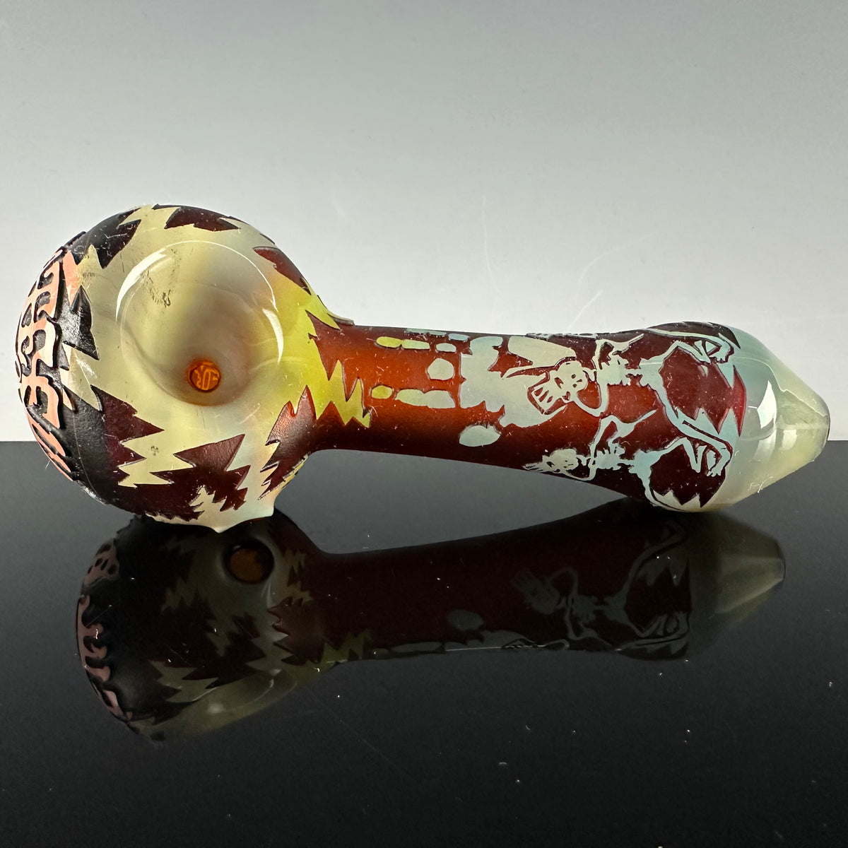"Carved Cap" "Grateful Dead" Spoon by Liberty 503 Art Dogs Glass Shop
