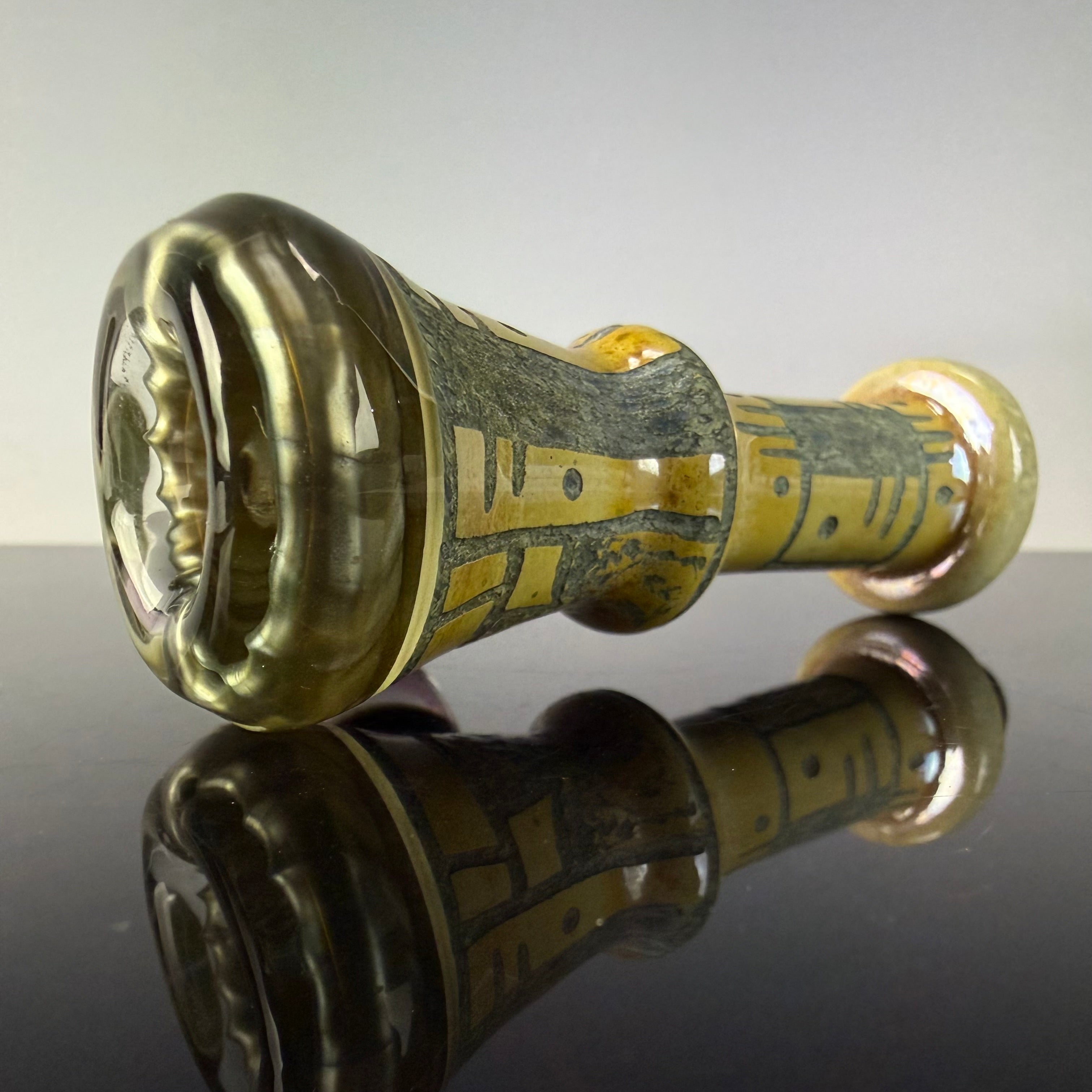 "Electrum" Handcarved Chillum by Corey Clark