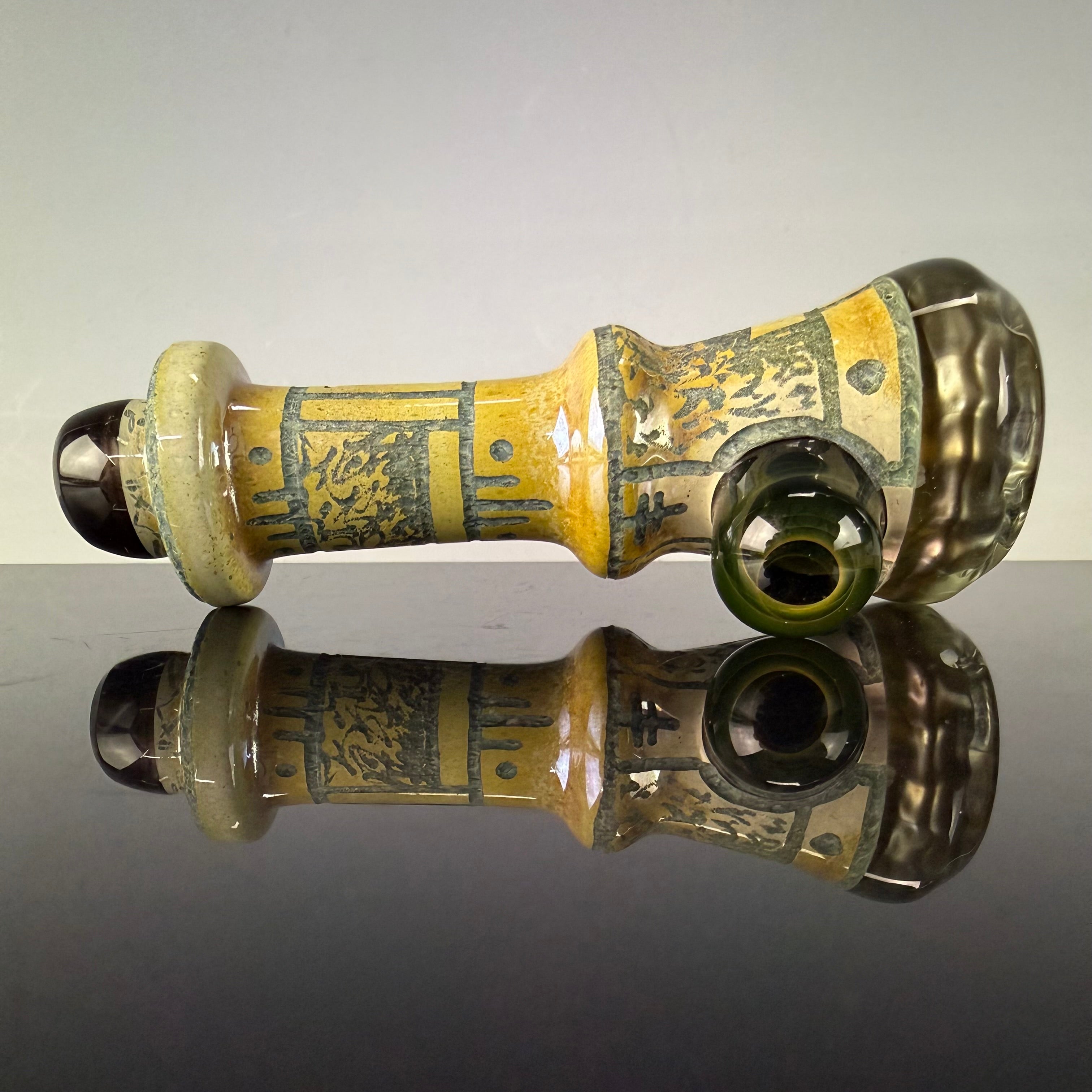 "Electrum" Handcarved Chillum by Corey Clark