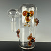 "Amber Purple & Galaxy" Accented 14mm 90 degree "Dewar" Dry Catcher by Rick Bird