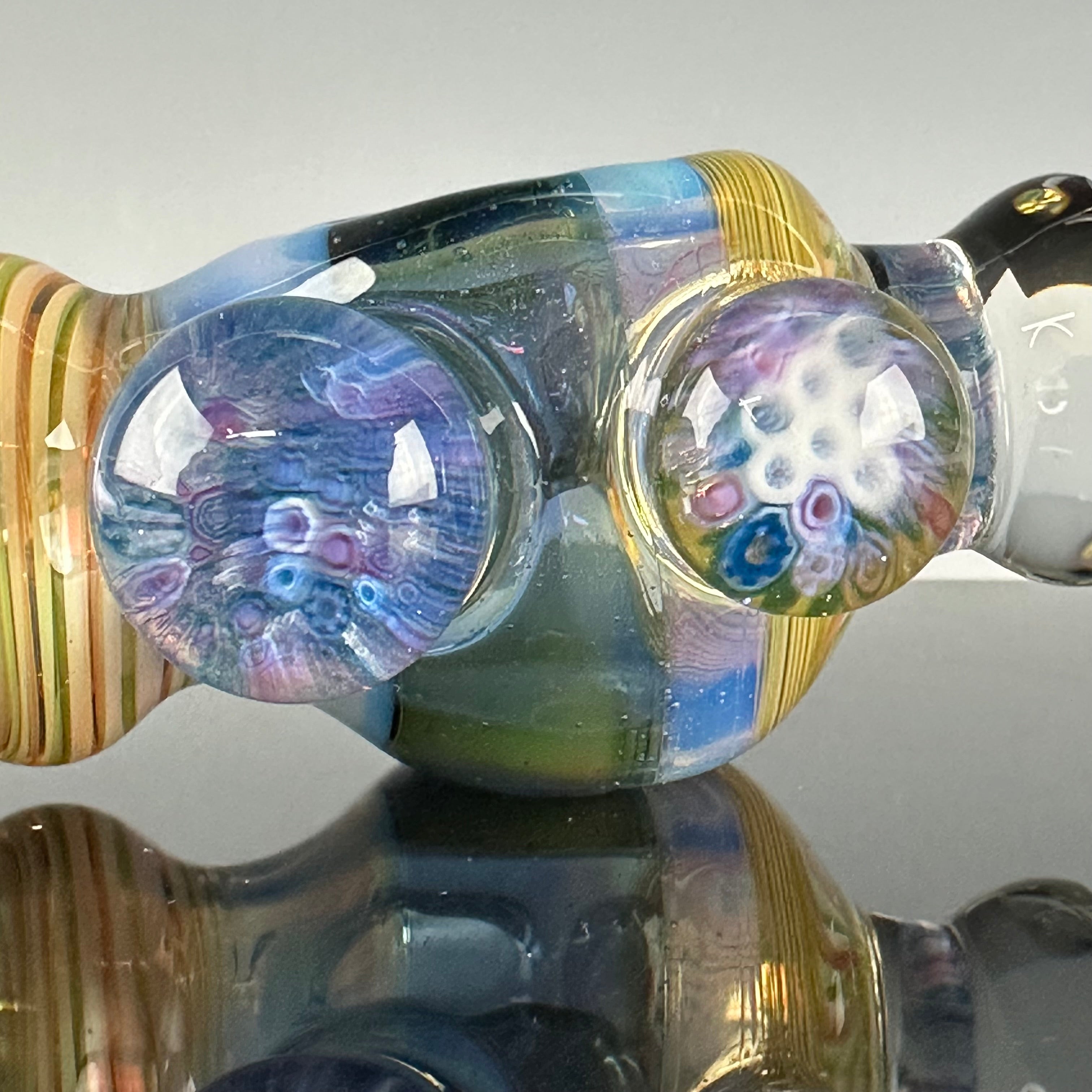 Heady Faceted Colab Handpipe by Gabe Mack X Oats Glass X Fractal Faceting