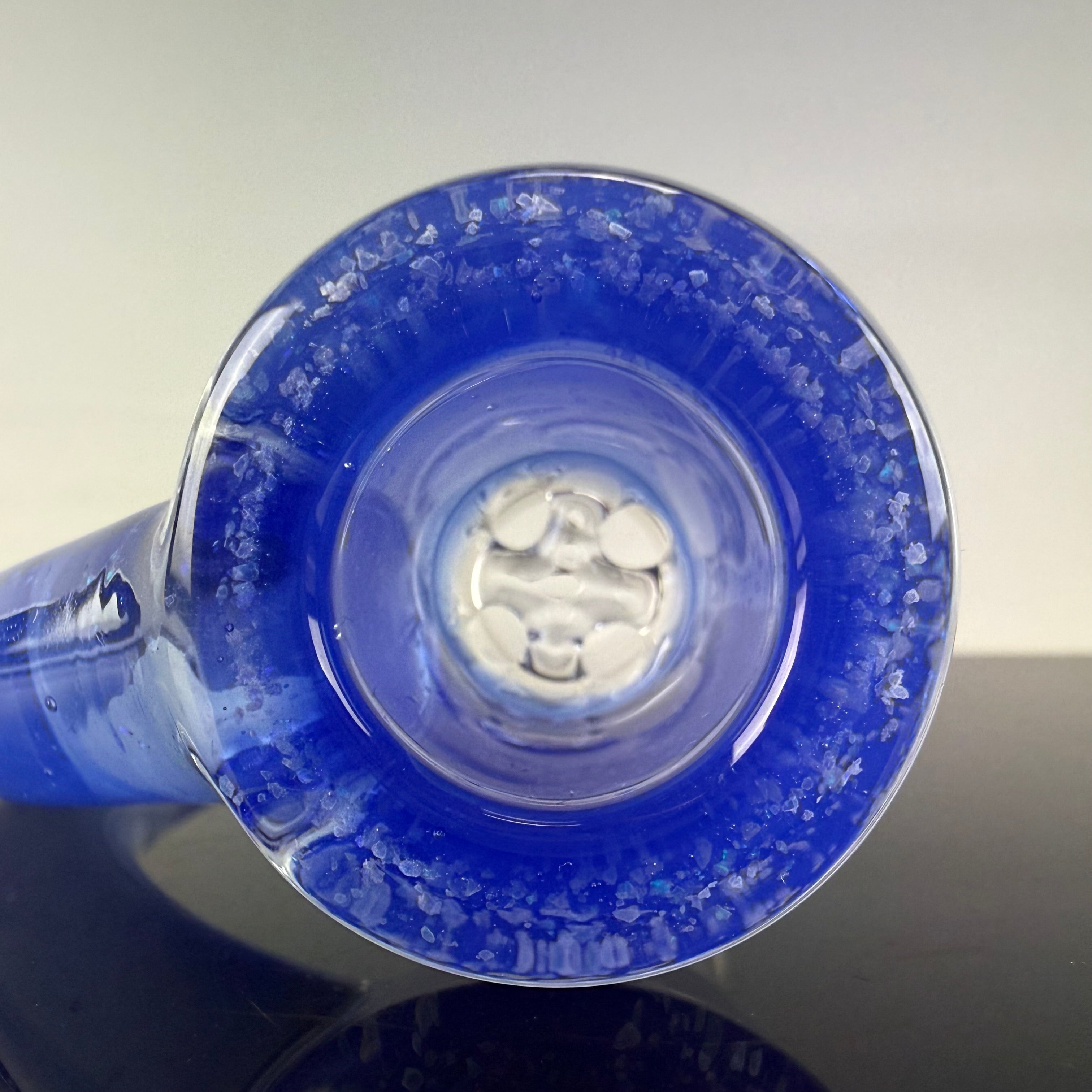 Full Accent "Crushed Opal over Blue Cheese" 18mm Slide by Sovereignty Glass