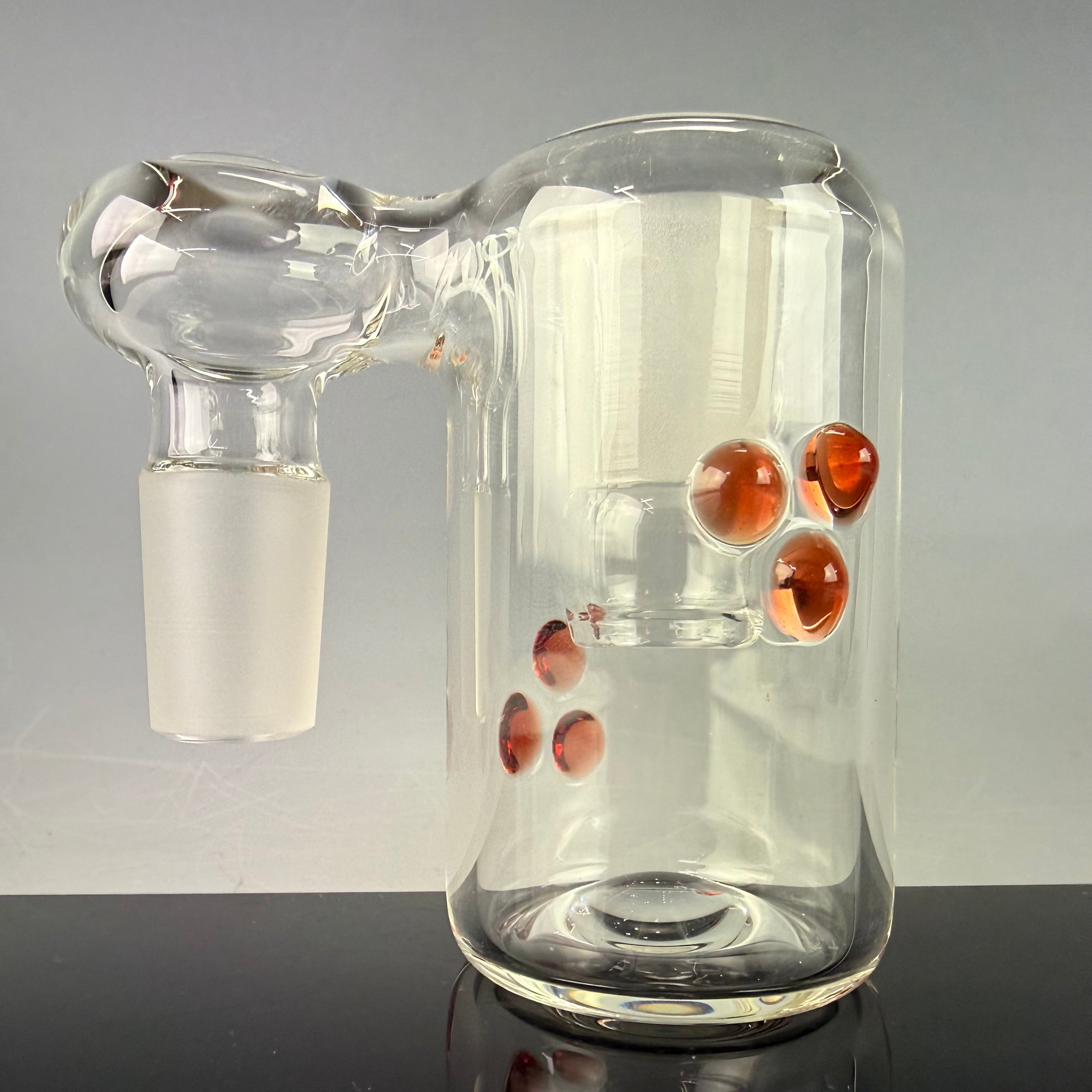 "Pomegranate" Accented 18mm 90 degree "Dewar" Dry Catcher by Rick Bird