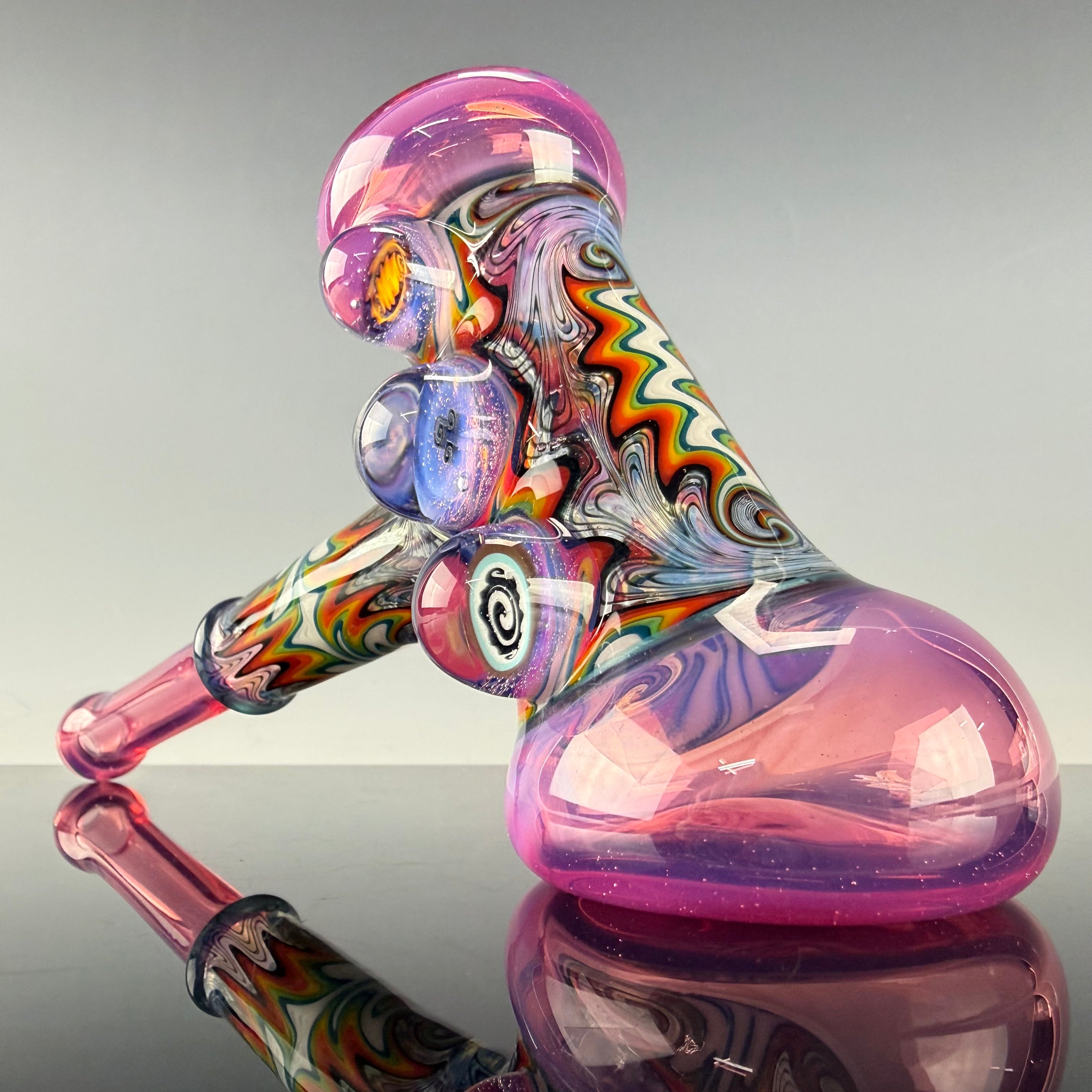 Rainbow Wig Wag Hammer by Slob Glass
