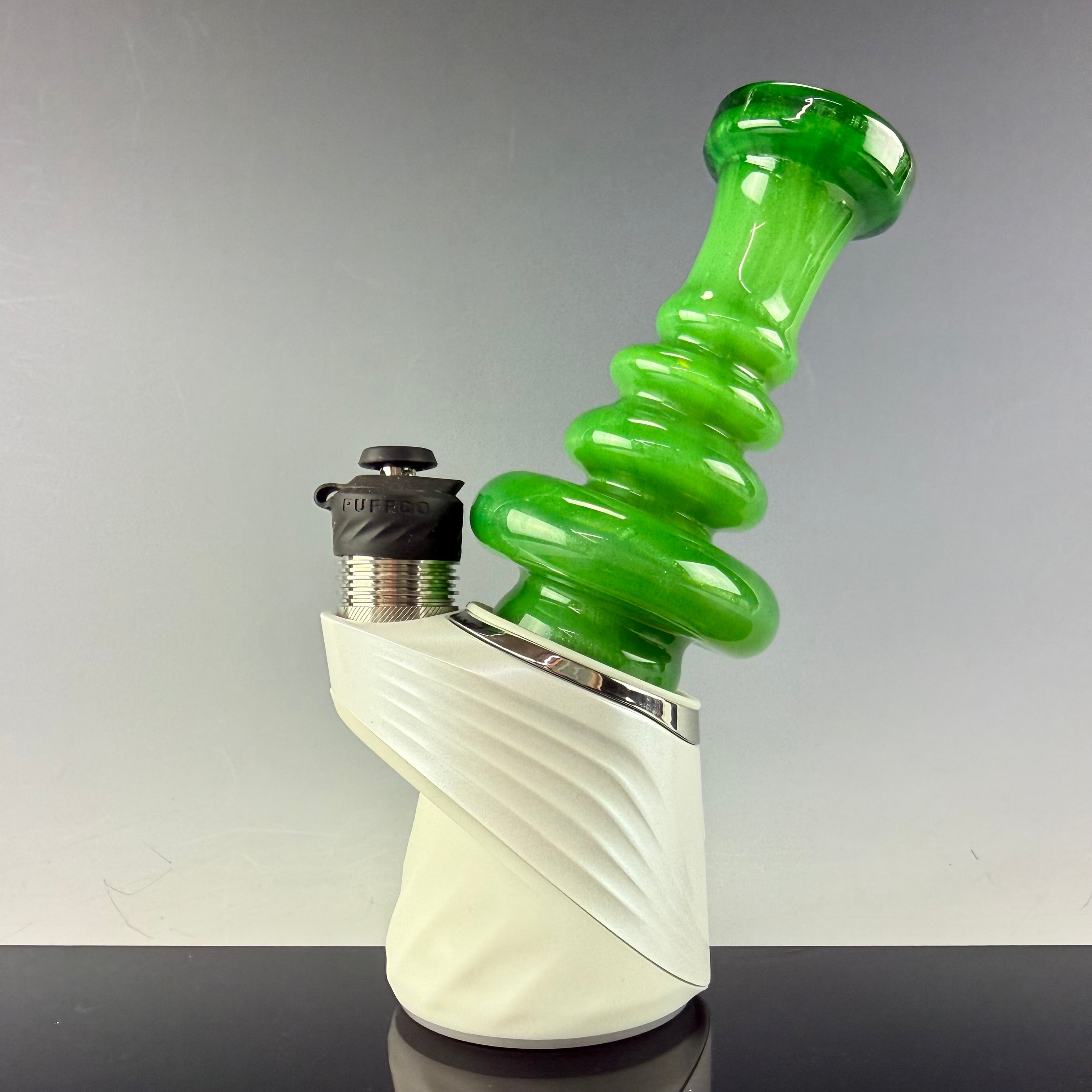 "Green Stardust over Opaque Green" Puffco Dry Top by Carsten Carlile