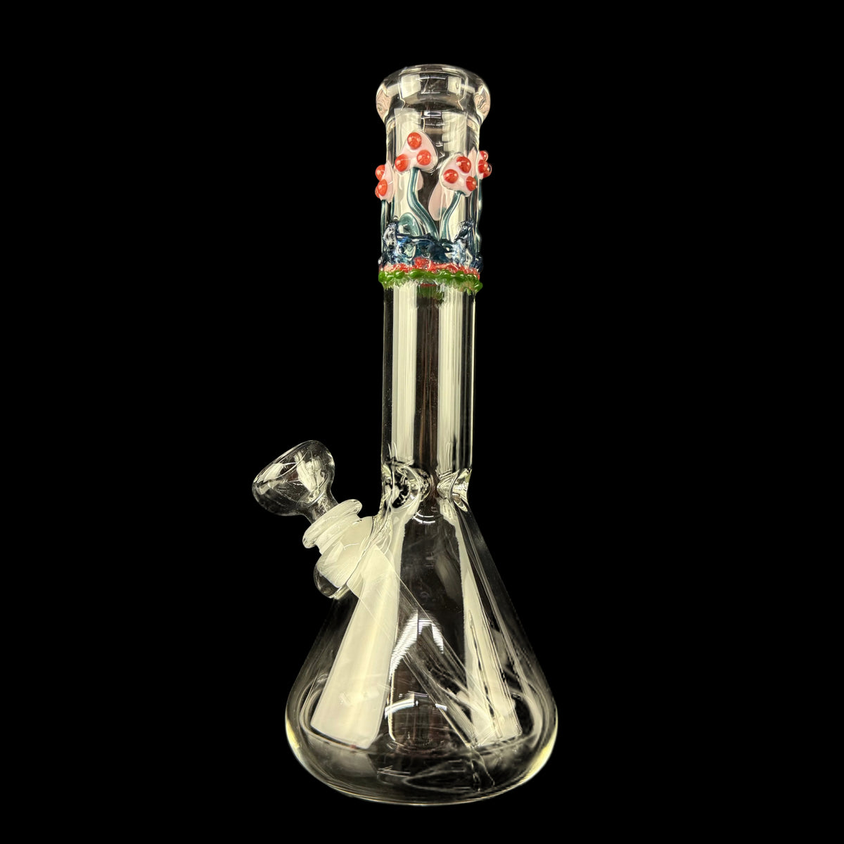 "Mushrooms" 32mm Beaker Waterpipe by Mary Jane's Glass