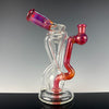 "Exp. Light Yellow over NS Orange Wondertube" Dual Uptake Floating Recycler by N3rd Glass