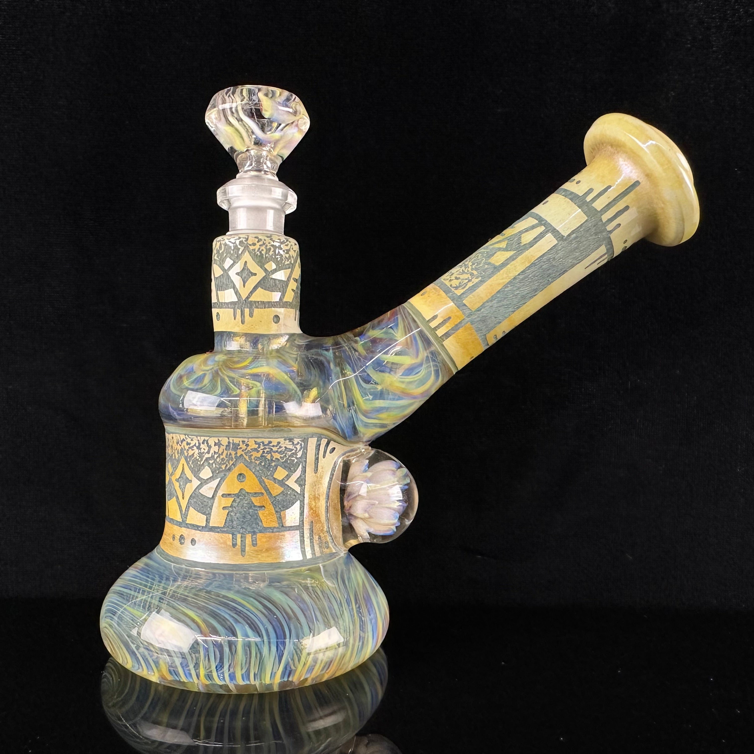 "Blue Moon & Fume" Hand-carved Rig by Corey Clark