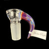 PA "Amber Purple" Fixed Stem 180 to Mini Grid Dome W/ Millie, Bent Neck by Sovereignty Glass