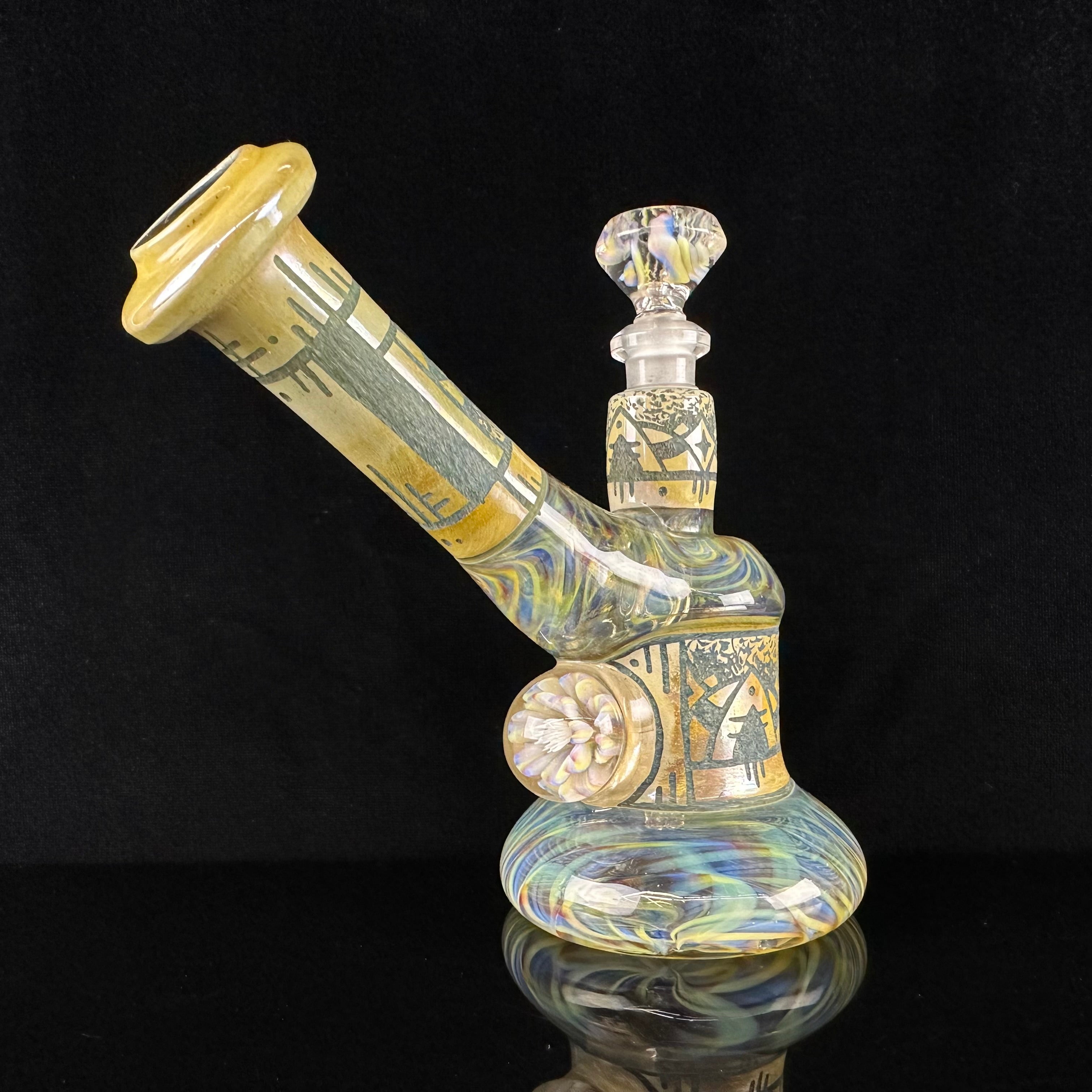 "Blue Moon & Fume" Hand-carved Rig by Corey Clark
