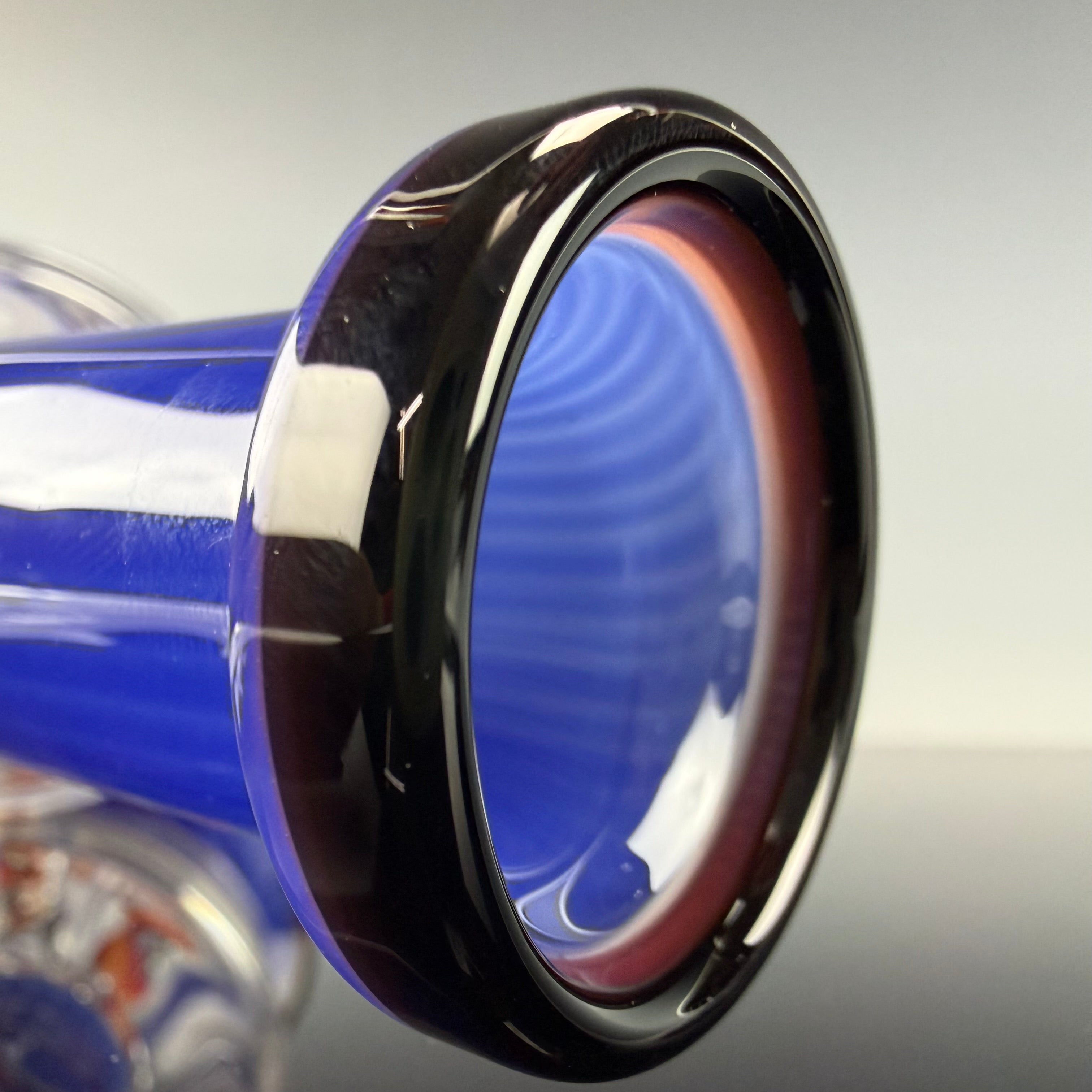 "Blue Cheese" (Full Color Foot & Mouthpiece)  Double Hex by Toro Glass