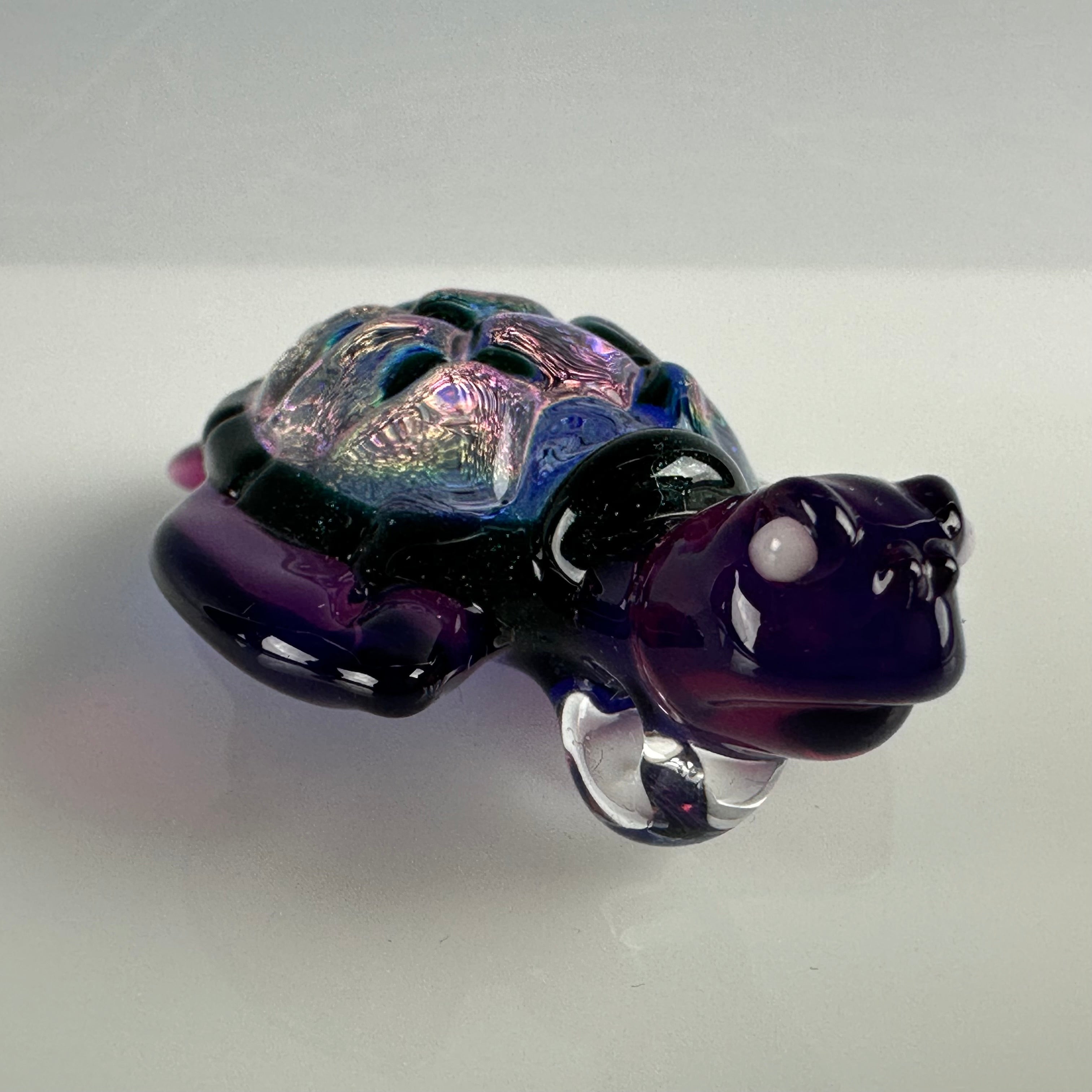 Dichroic & Telemagenta Sea Turtle Pendant by Turtle Time Glass
