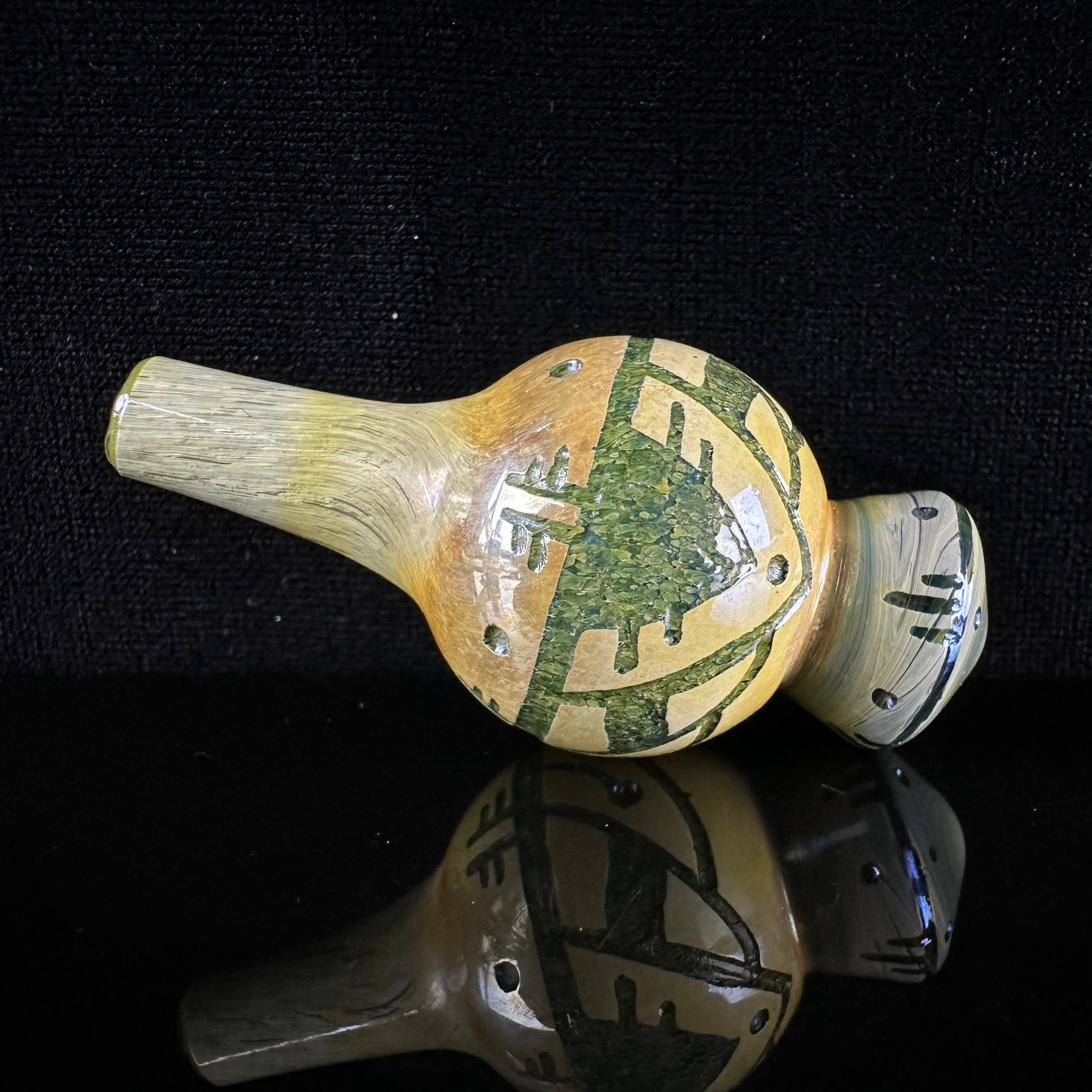 "Blue Moon & Fume" Hand-carved Rig by Corey Clark