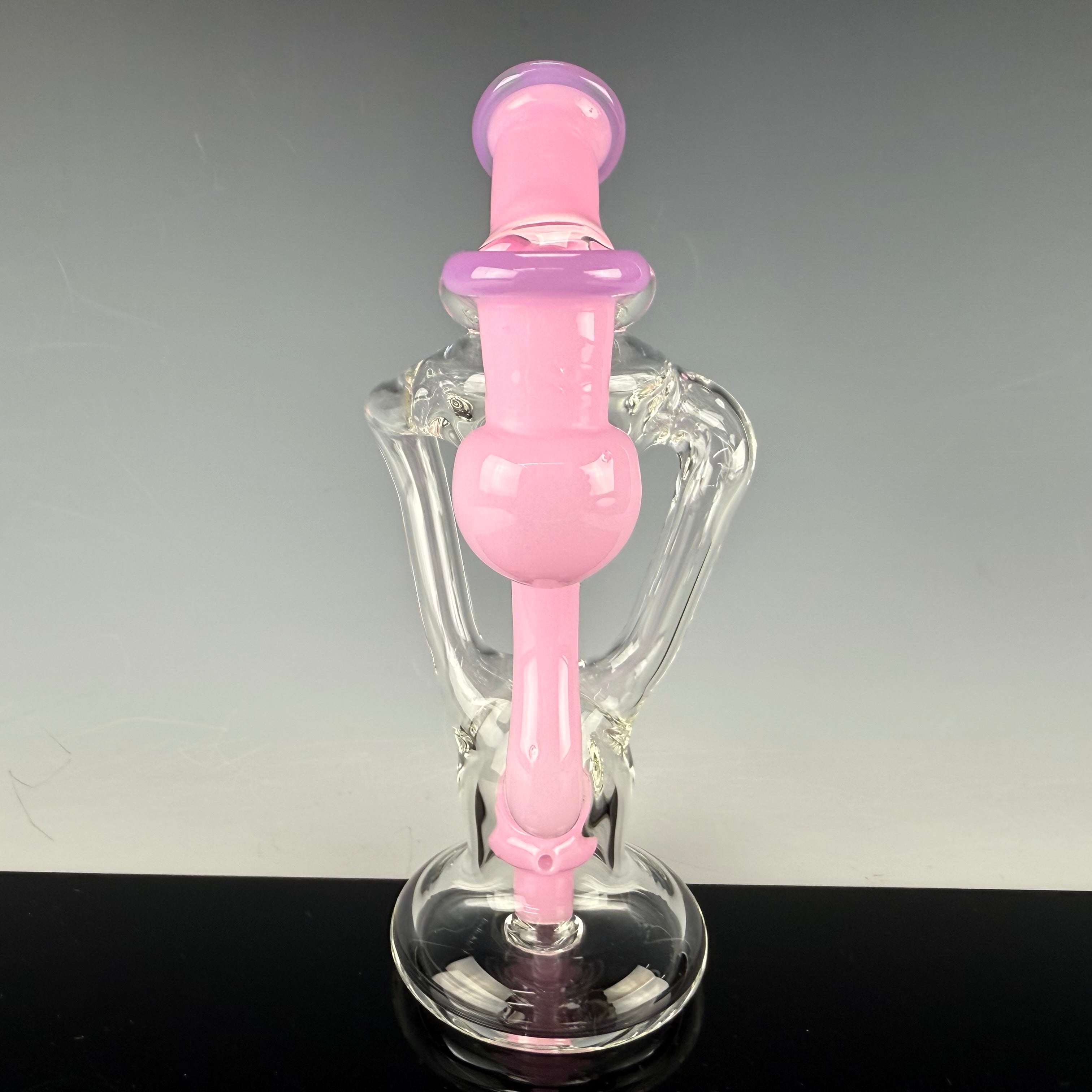 "Pink & Purple" Dual Uptake Floating Recycler by N3rd Glass