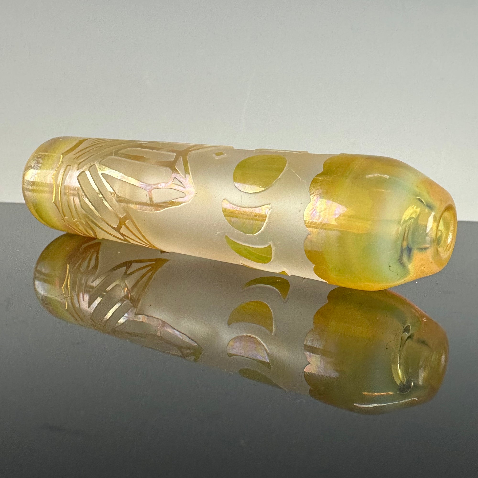 "Crystal Cluster/Moonphase" Fumed One Hitter by Liberty Glass Art