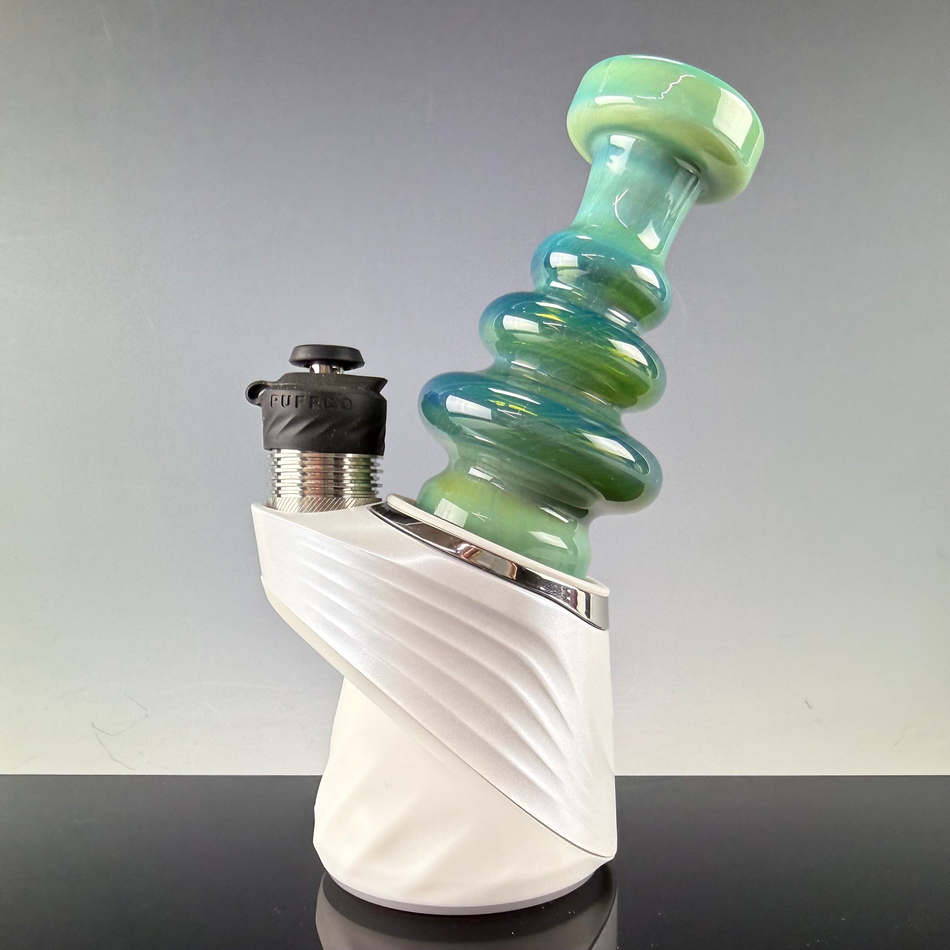 "Mystery Adventurine over Opaque Green" Puffco Dry Top by Carsten Carlile