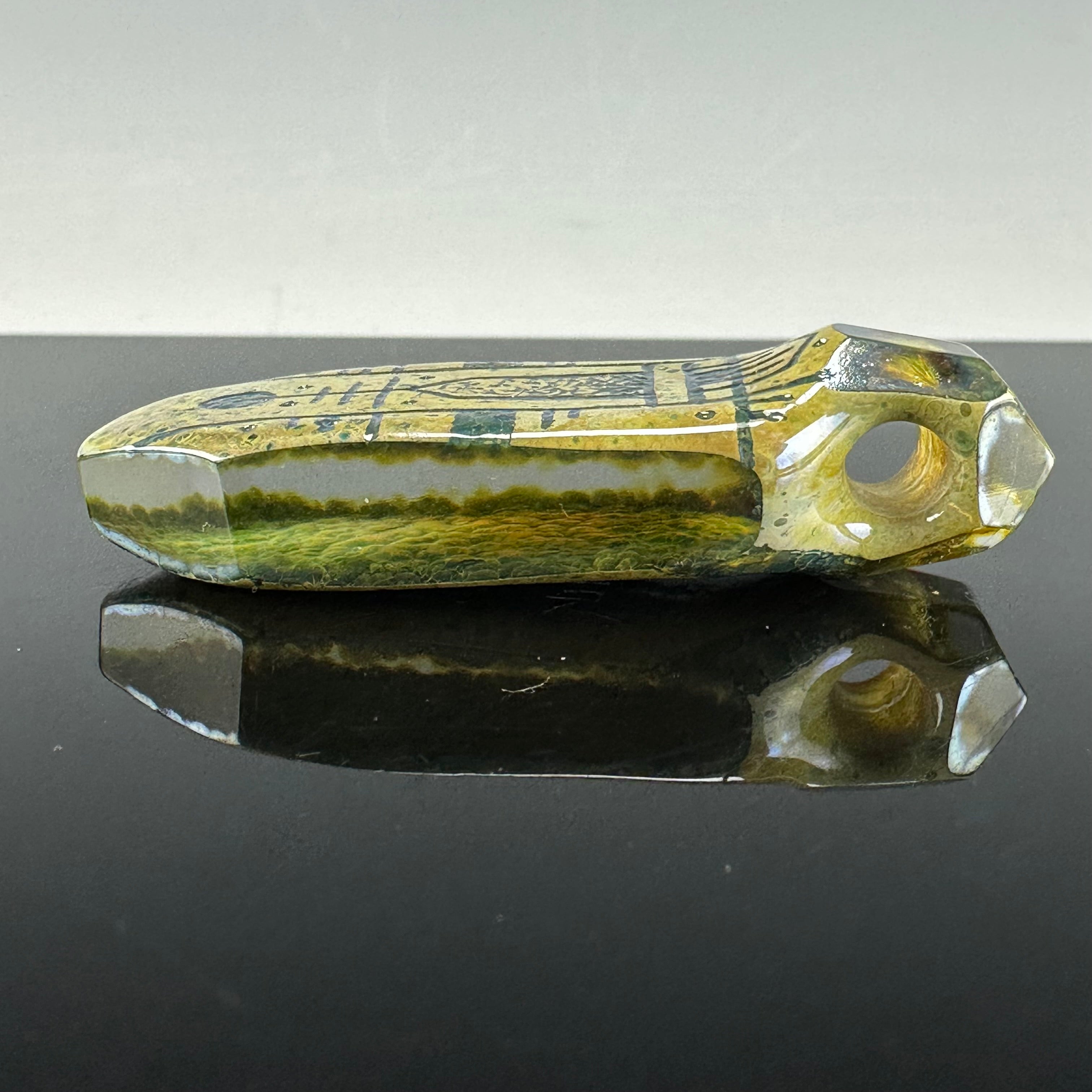 Faceted Hand Carved Pendant by Corey Clark