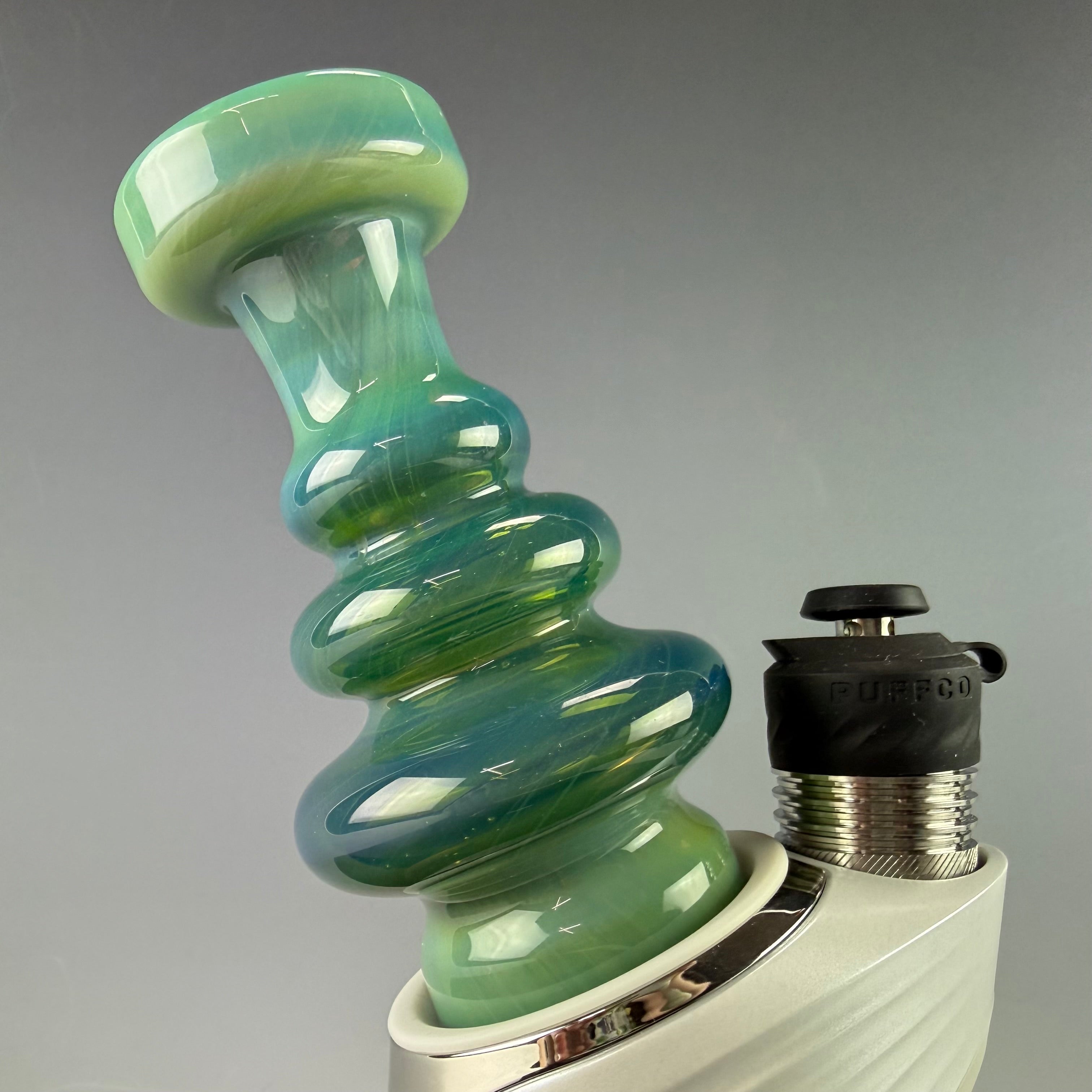 "Mystery Adventurine over Opaque Green" Puffco Dry Top by Carsten Carlile