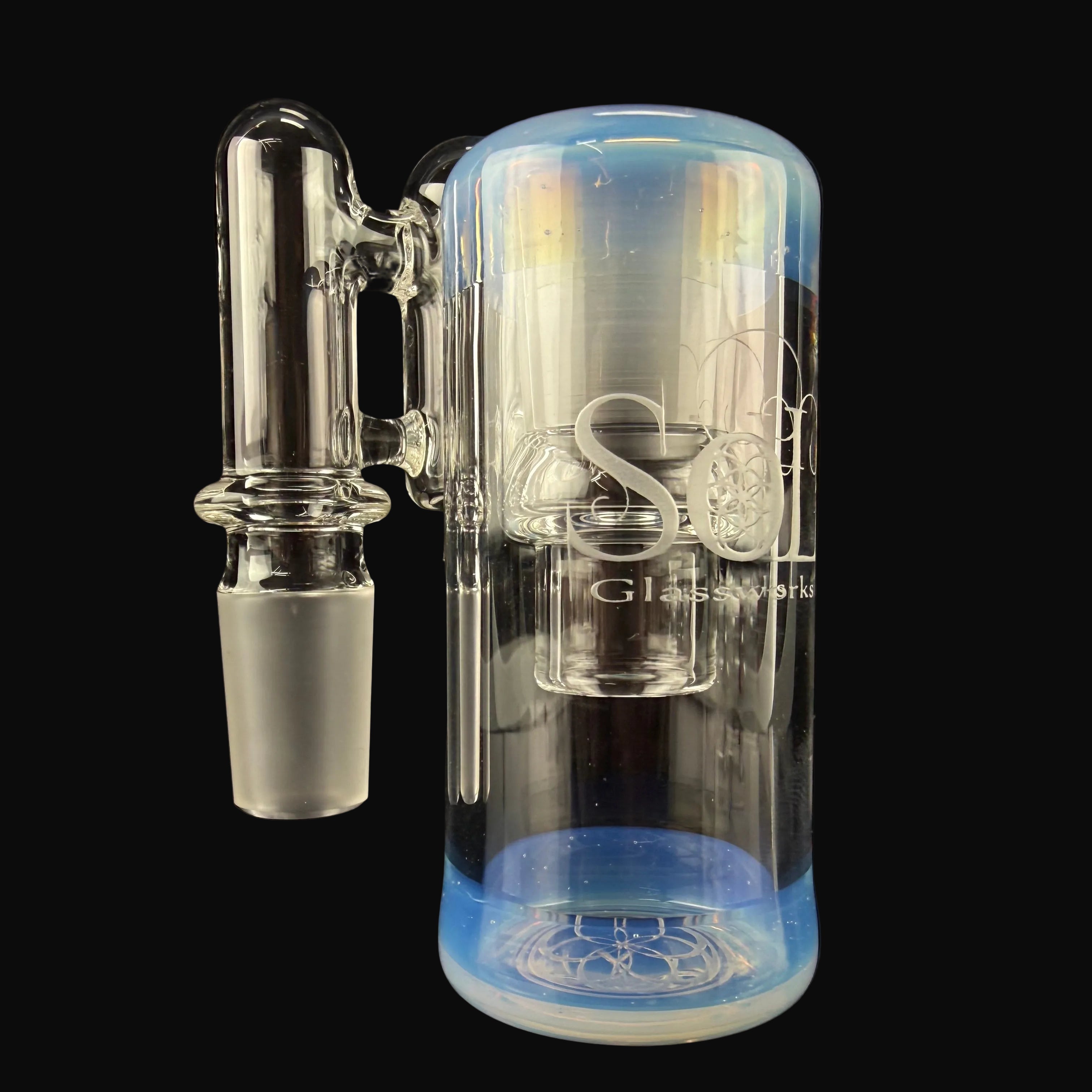 Color Accented 18mm Dry Catcher by SOL Glassworks