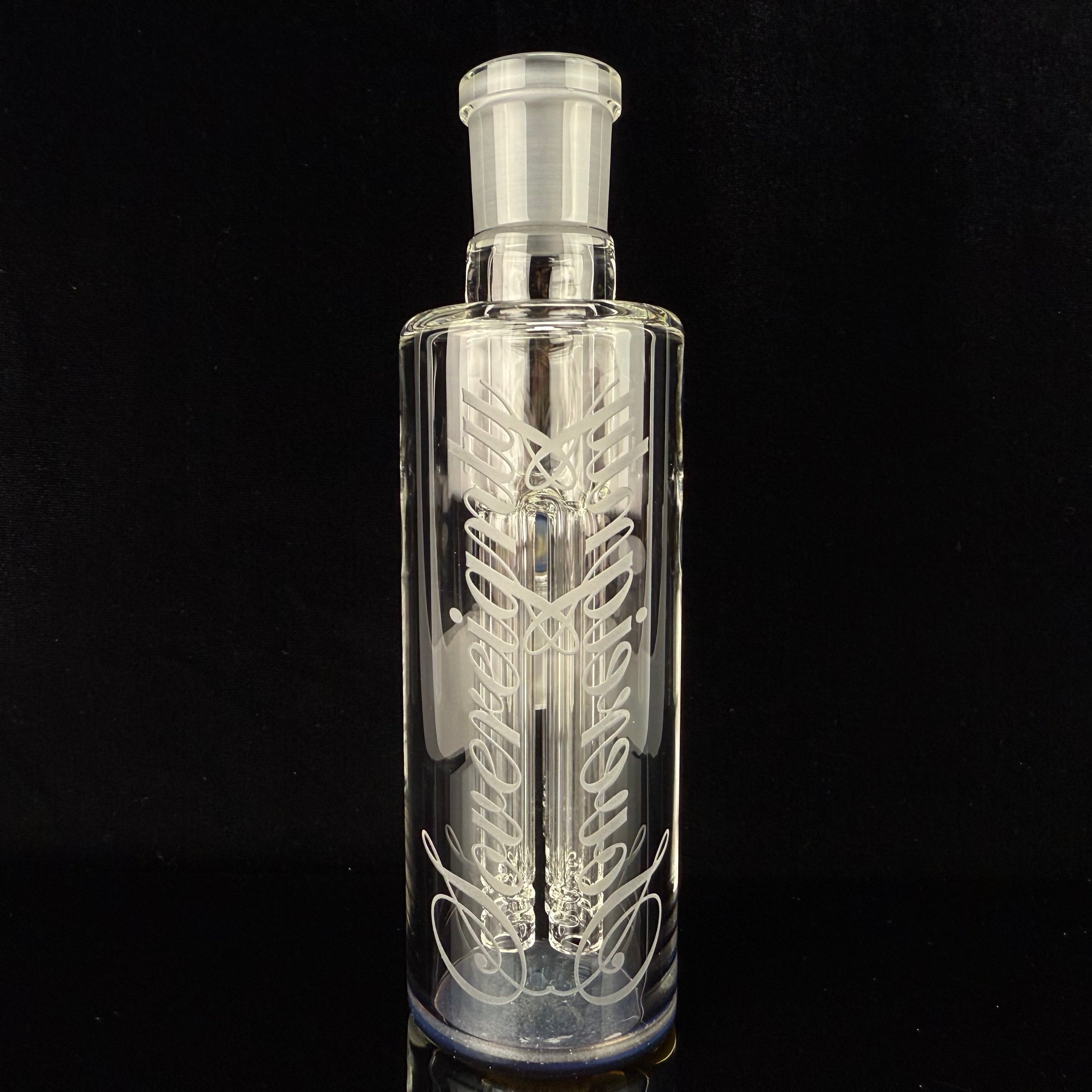 "Swamp Thing X Icy Water Satin" Partial Accented F4 Slitted Ashcatcher by Sovereignty Glass