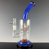"Blue Cheese" (Full Color Foot & Mouthpiece)  Double Hex by Toro Glass