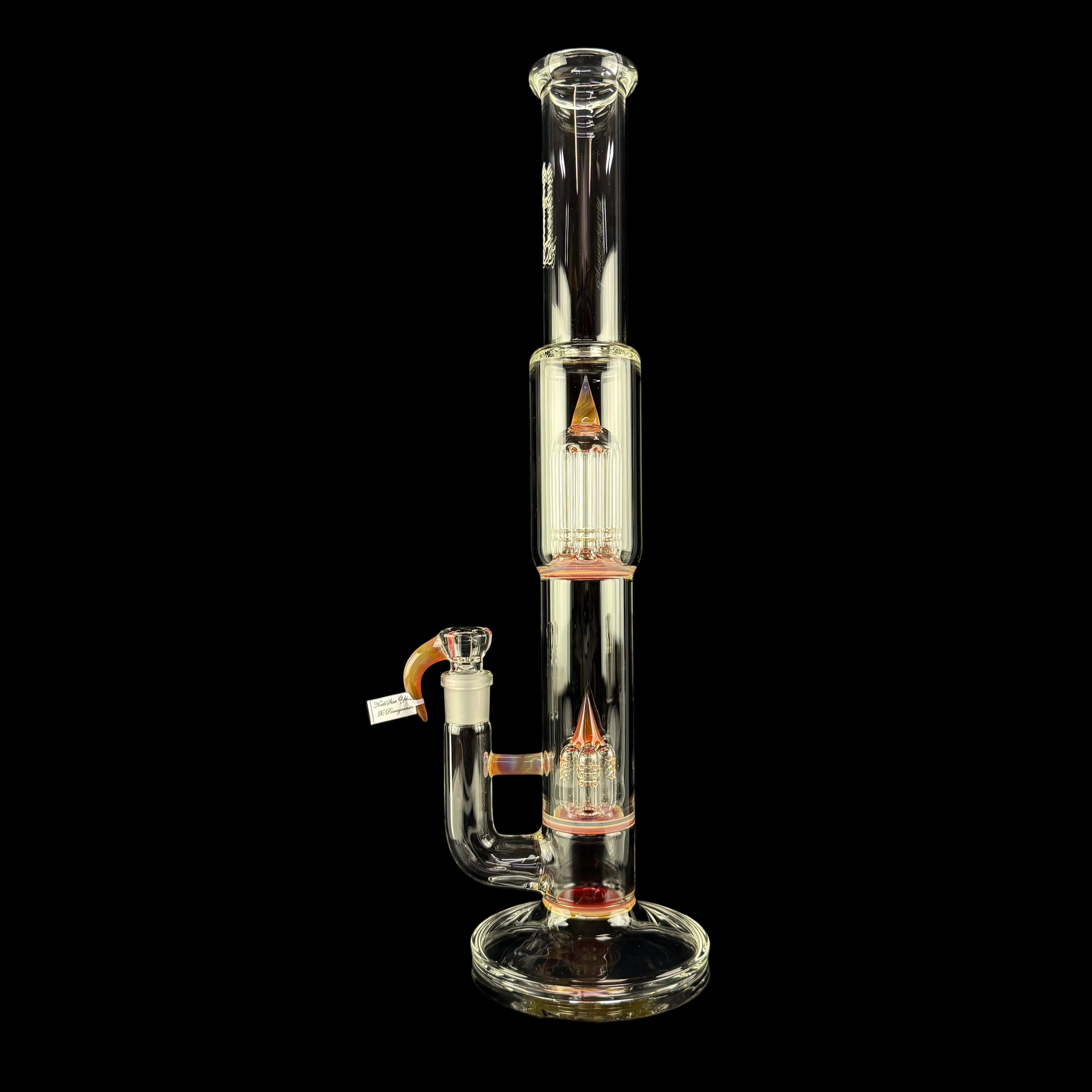 PA "NS Yellow & Pomegranate" Inv 4 to Gridded 8 Tree + 2X Cold Seals by Sovereignty Glass