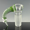 "Egyptian Green" Partial Accent Straight Neck Solid Foot Pillar Perc by Sovereignty Glass