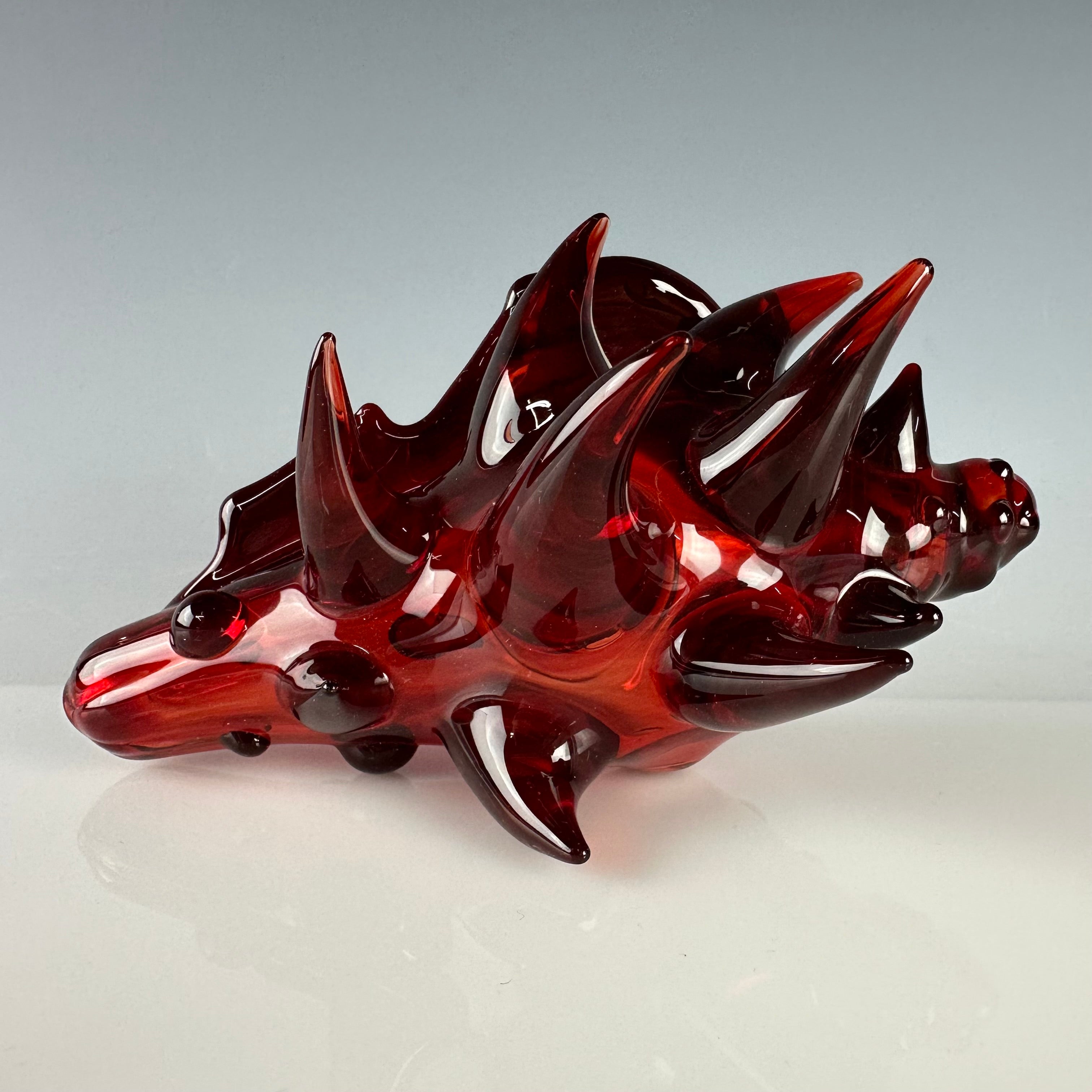"Pomegranate" Spiked Seashell Handpipe by Christina Cody