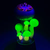"Crushed Opal over Purple, UV"  Mushroom Cluster" Puffco Dry Top by Carsten Carlile