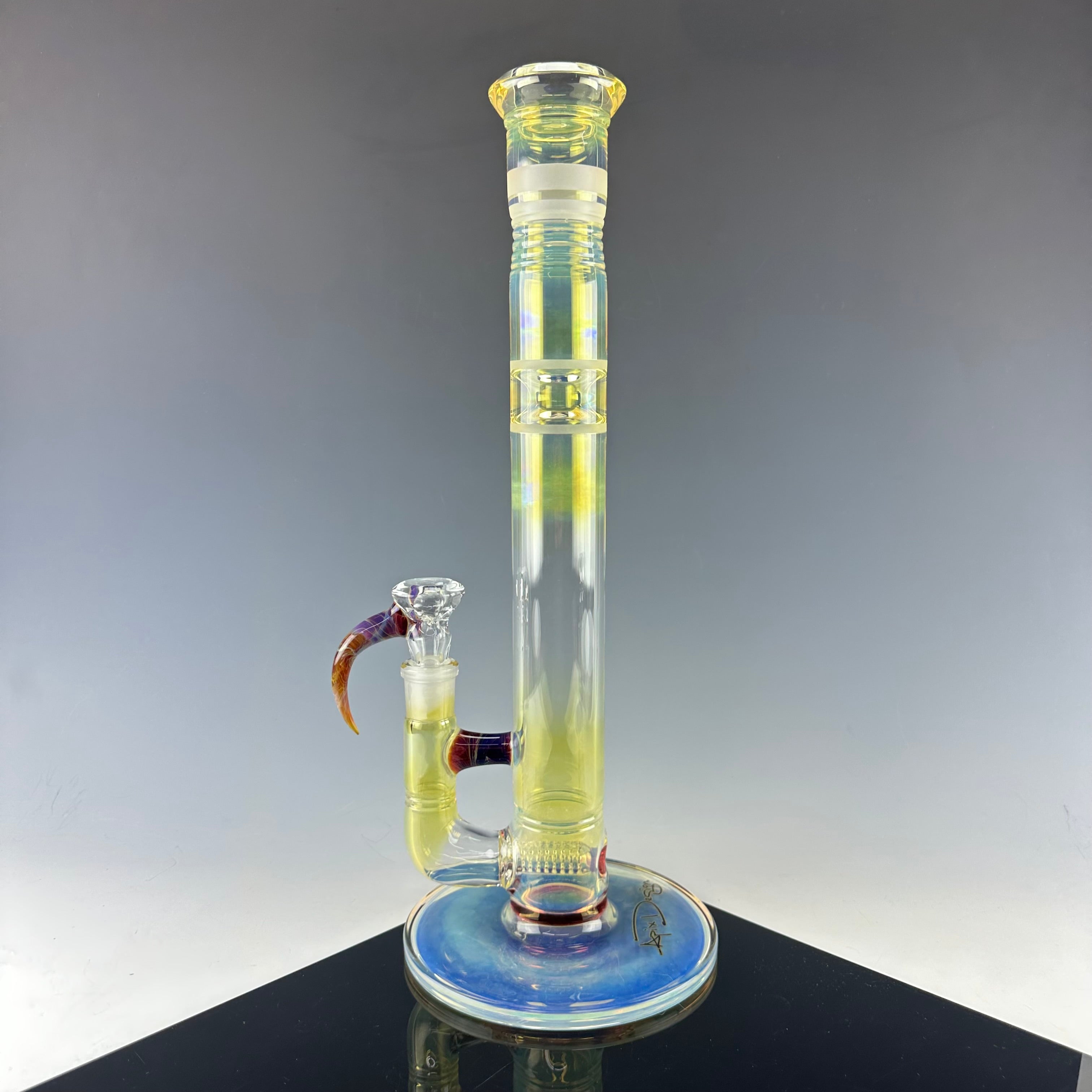 "Amber Purple & Gold Ruby" Fumed Stemline 45 X 5mm by Apix Designs