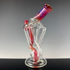 "Exp. Light Yellow over NS Orange Wondertube" Dual Uptake Floating Recycler by N3rd Glass