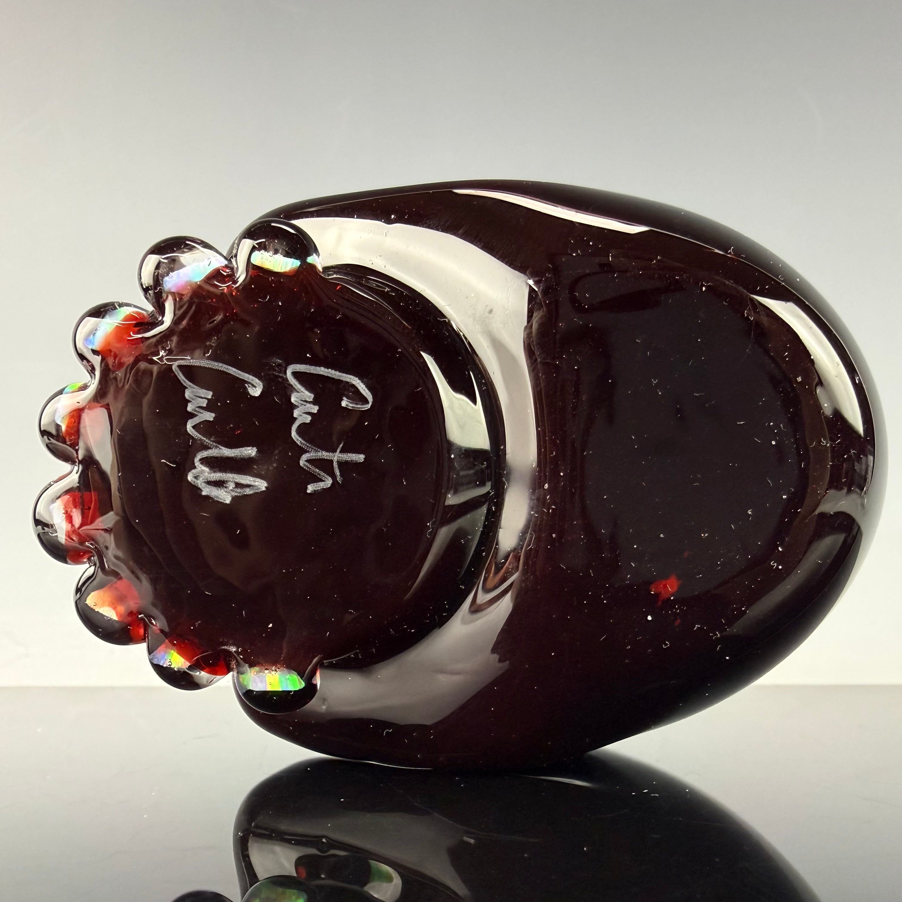 "Candy Apple Red over Dark Red Elvis" Skull Shredder by Carsten Carlile