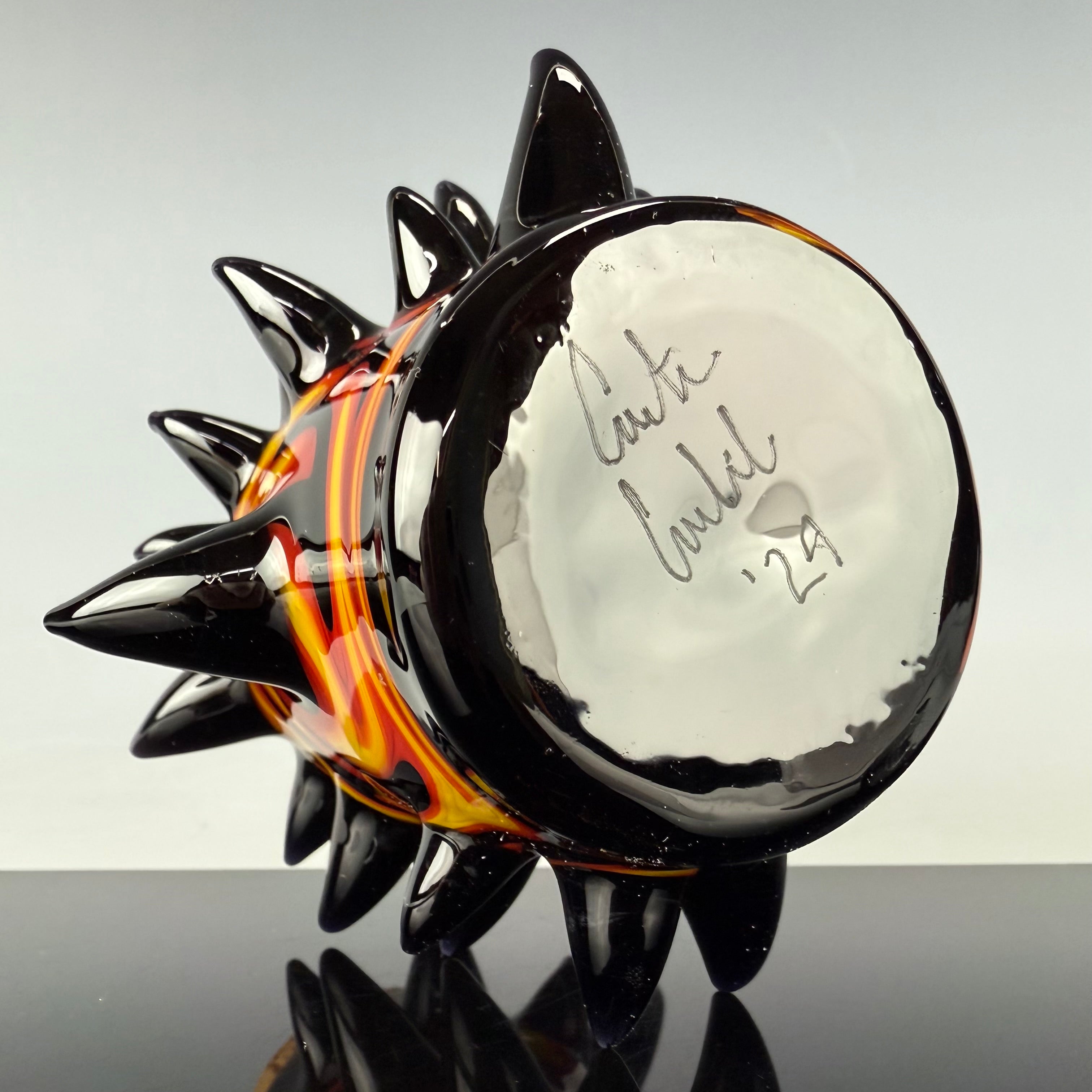 "Multicolor Wig Wag" Spiked Nug Jar by Carsten Carlile