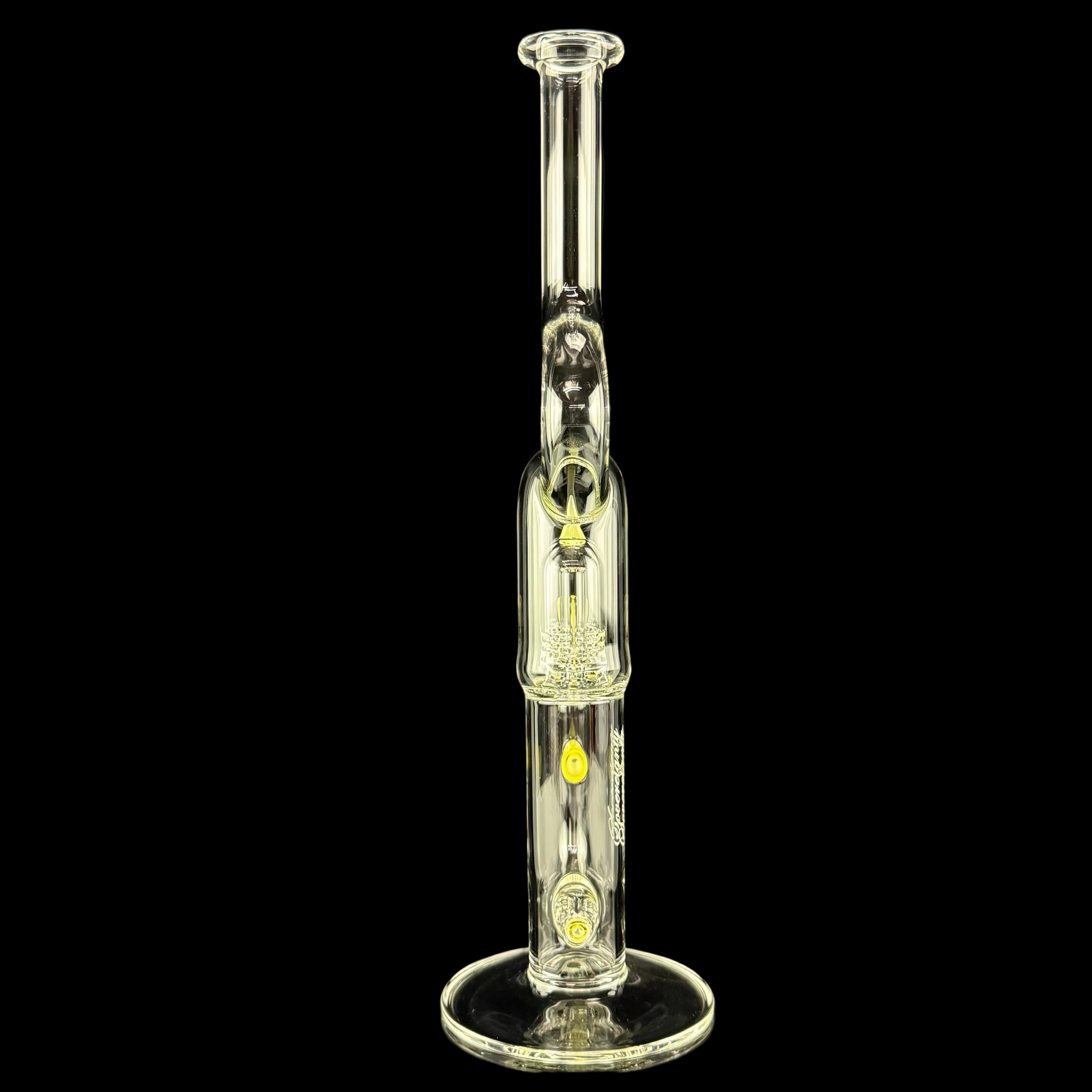 MA "Lemon Meringue" Mini Grid Dome NN 3 Line 9.5mm 3 Cut by Sovereignty Glass