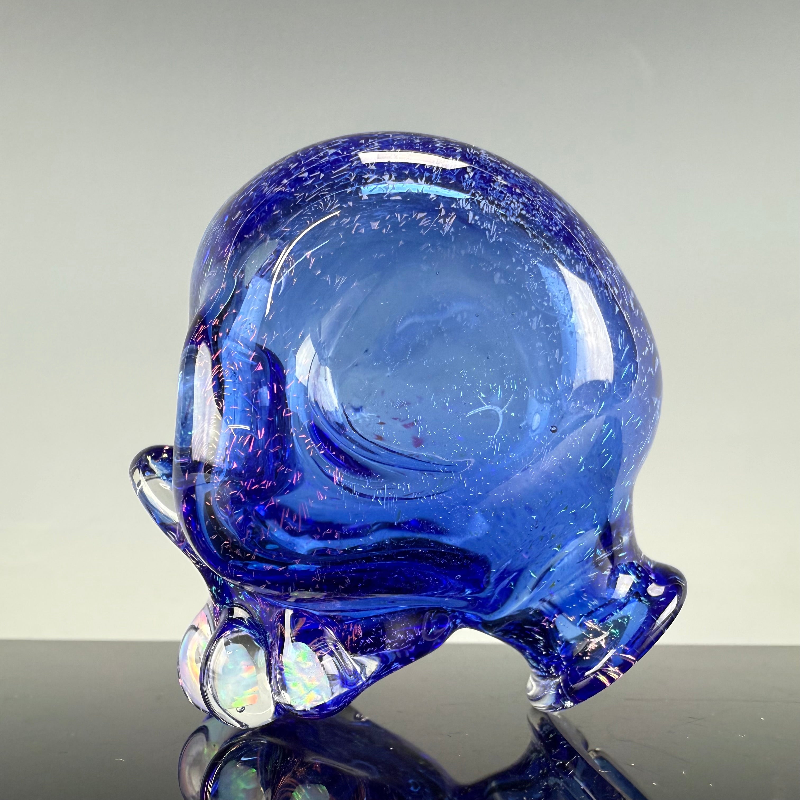 "Dichro over Cobalt"  Skull Puffco Pivot Top by Carsten Carlile
