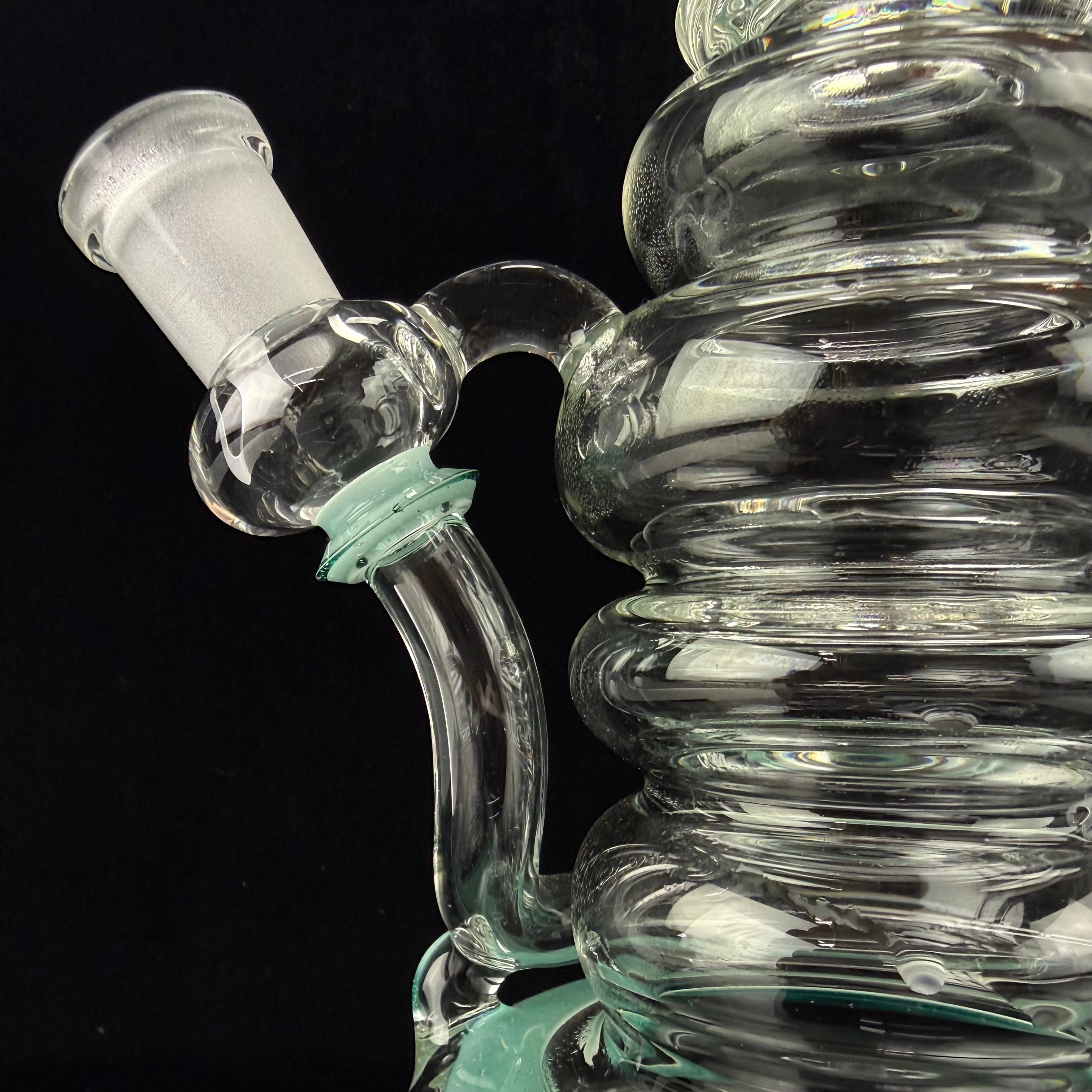 "Green Accented" "Daily Driver" Spinnerjet Waterpipe by Mike Philpot