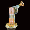 Gold Fumed Pillar Disc Recycler by Leisure Glass