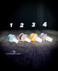 "Elements" Color & Clear Multihole Slides 14mm & 18mm by Mobius Glass
