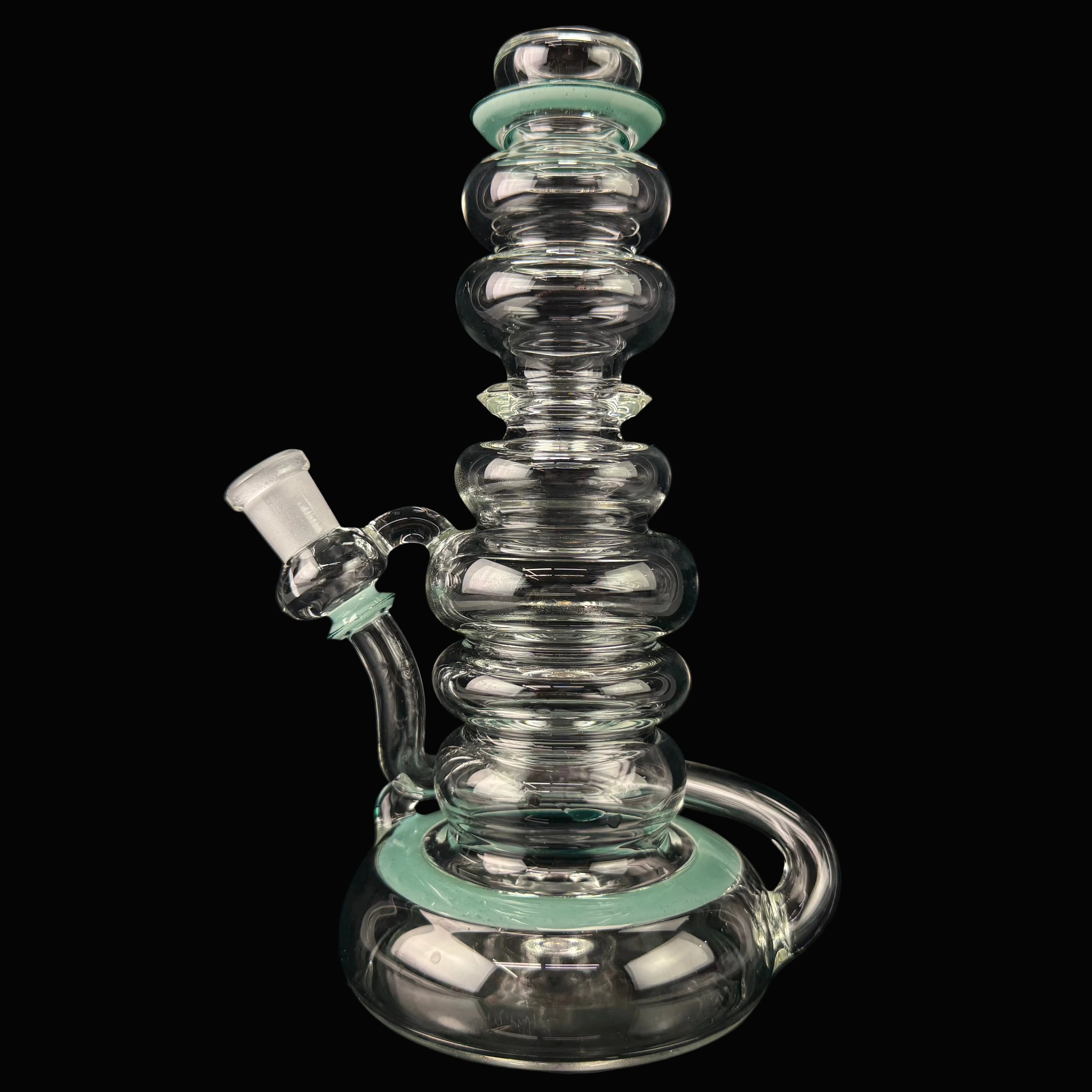 "Green Accented" "Daily Driver" Spinnerjet Waterpipe by Mike Philpot