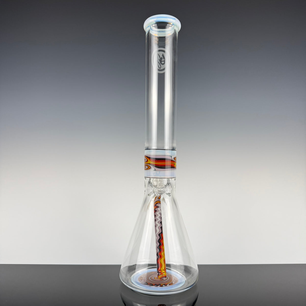 "Ghost" Sectional 16" Wig Wag Beaker by OJ Flame