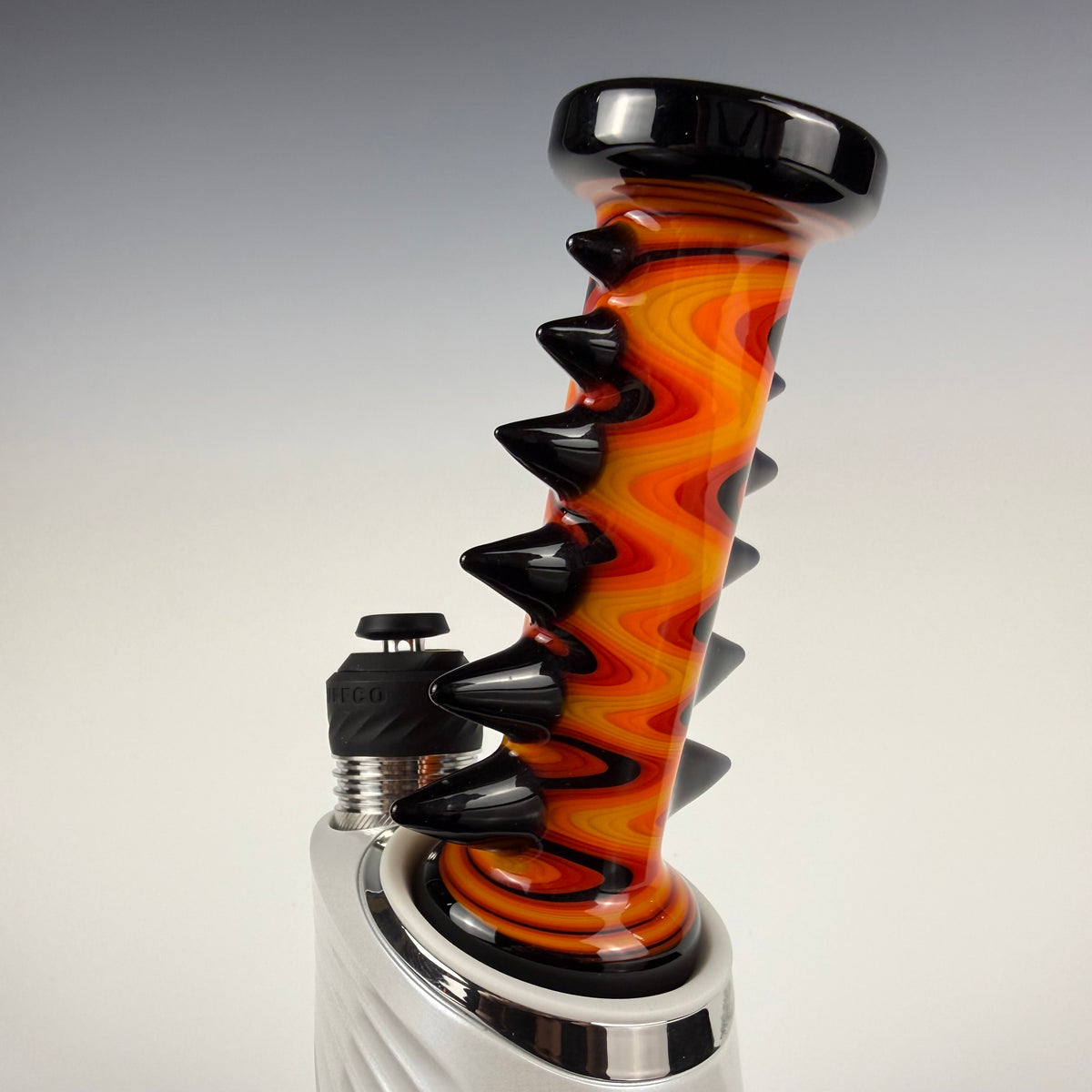 "Multicolor Wig Wag" Spiked Puffco Dry Top by Carsten Carlile