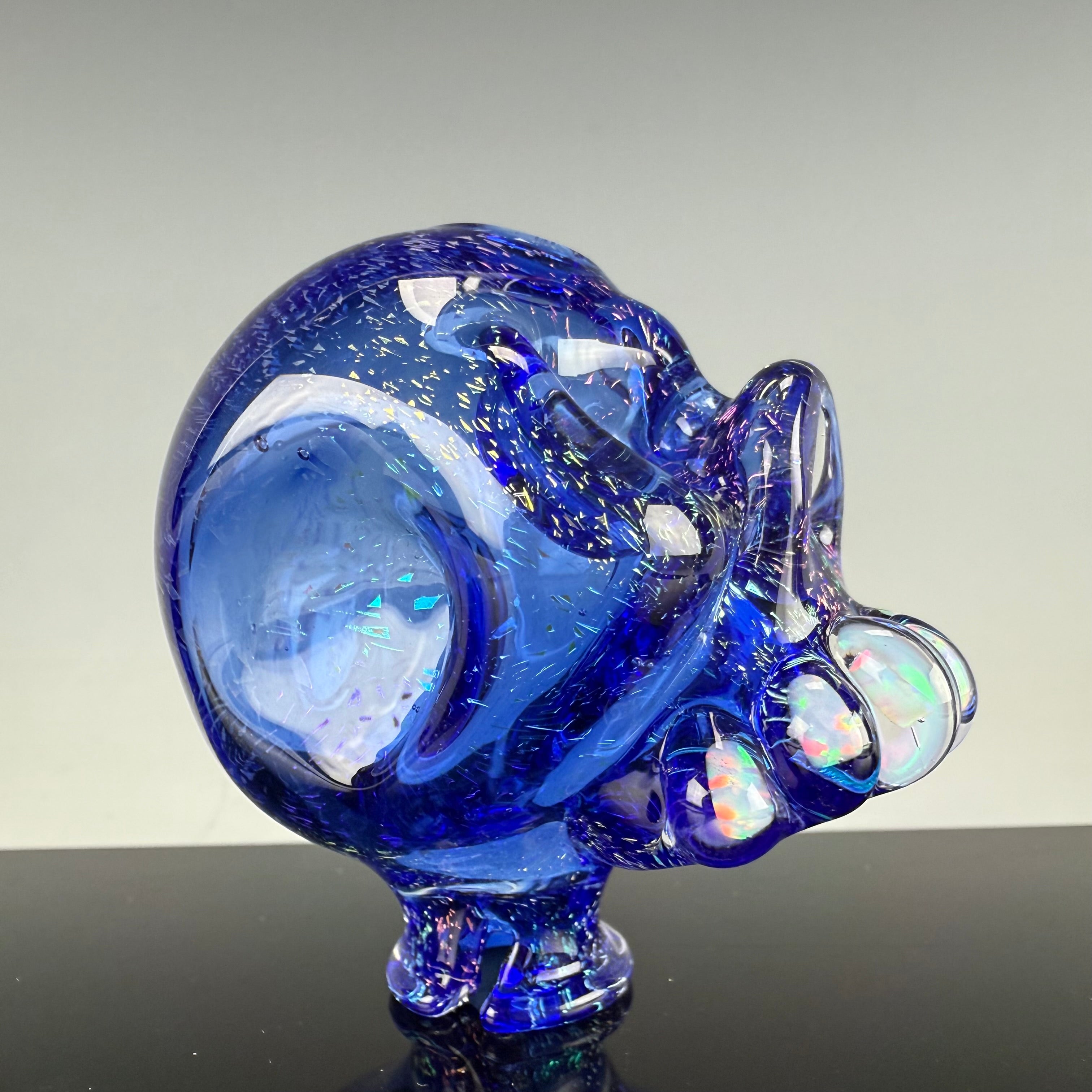 "Dichro over Cobalt"  Skull Puffco Pivot Top by Carsten Carlile