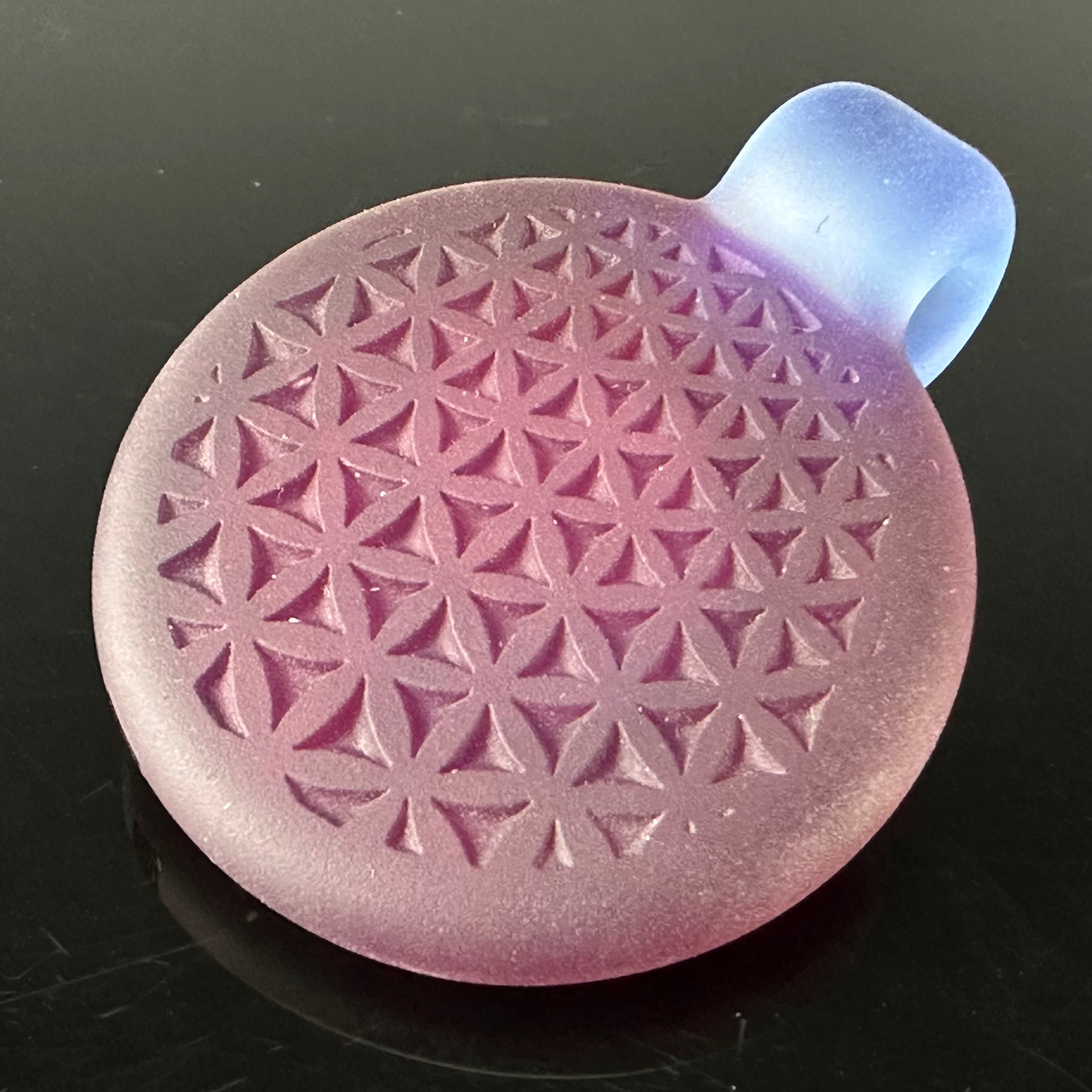 "Ohm Lotus" Matte Pendant from GlassMaze